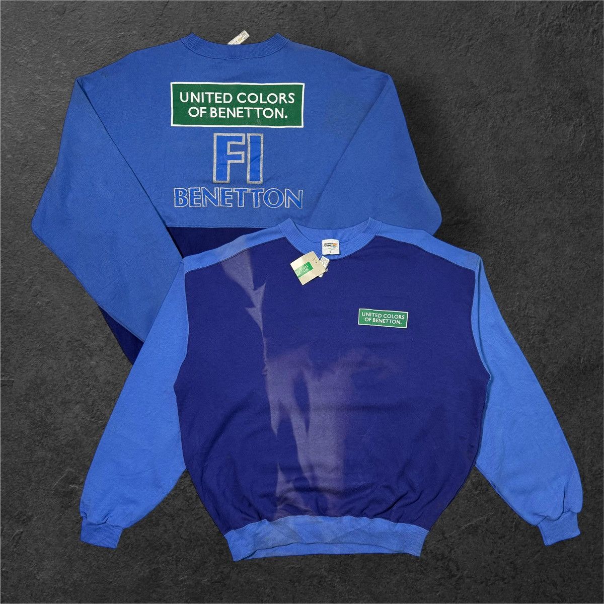 United Colors Of Benetton Combo Bulk Sunfaded Benetton F1 Sweatshirt Size US XL / EU 56 / 4 - 4 Thumbnail