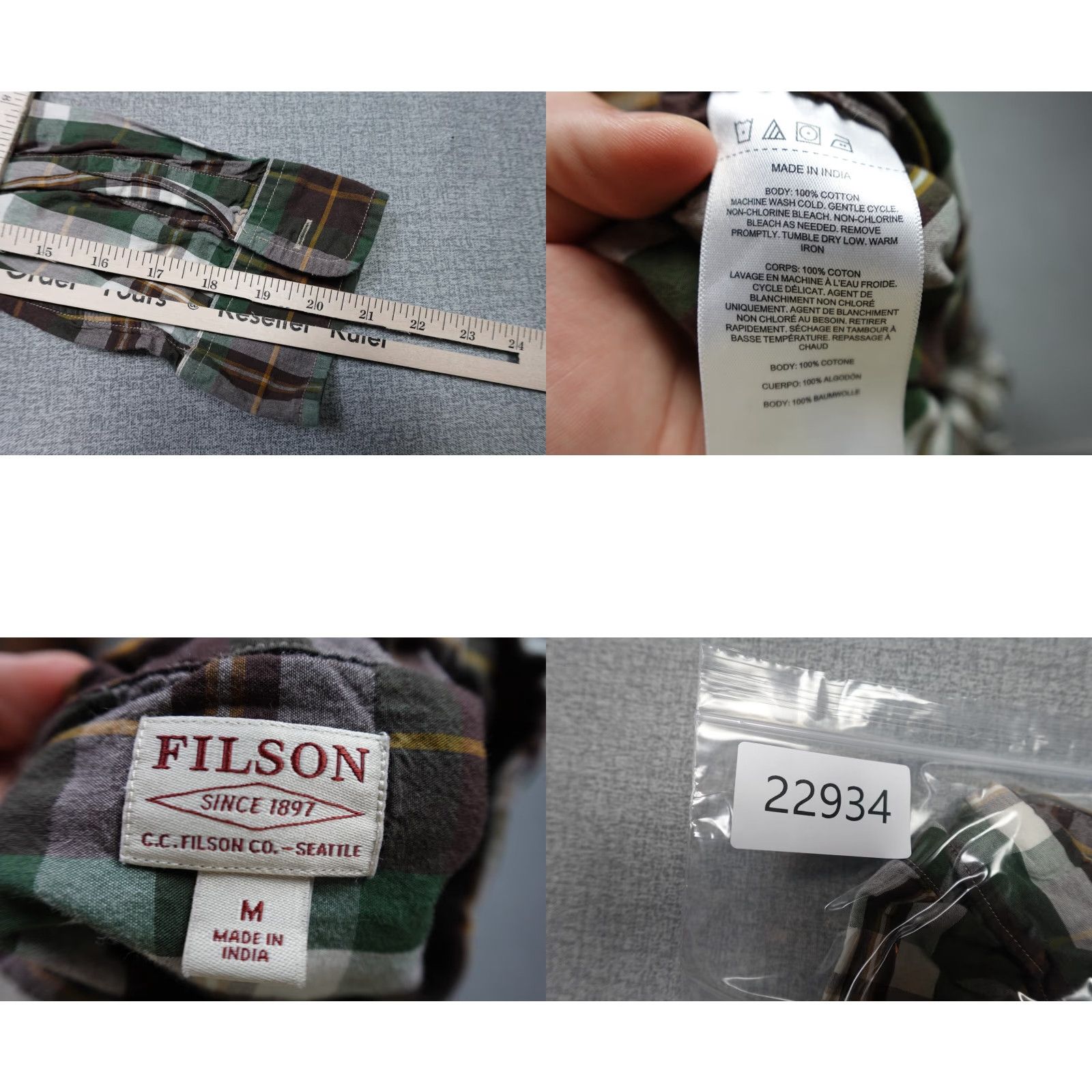 Filson Filson Button-Up Shirt Men M Plaid Flannel Brown Cotton Outdoor Leather Logo Size US M / EU 48-50 / 2 - 8 Thumbnail