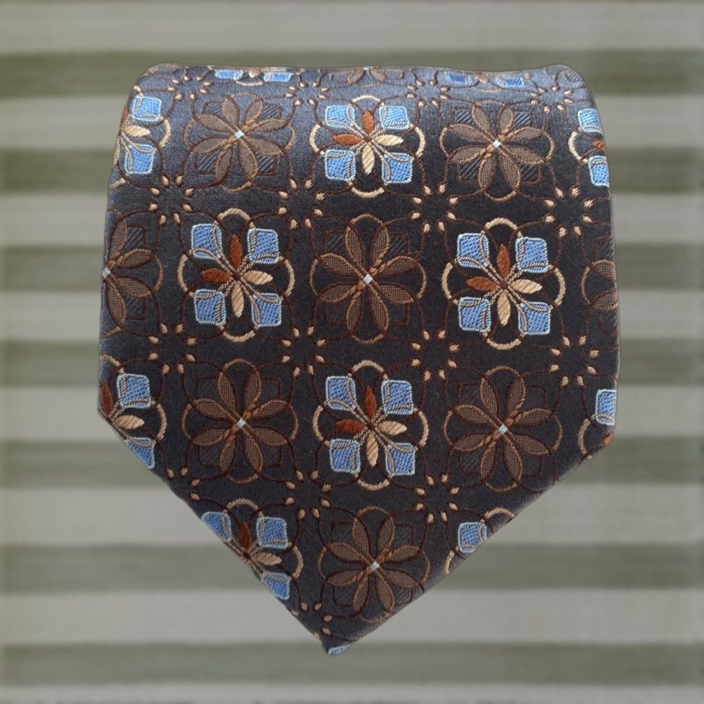 Ermenegildo Zegna VINTAGE Men's Ermenegildo Zegna Floral Luxury Silk Tie Made in Italy Size ONE SIZE - 1 Thumbnail