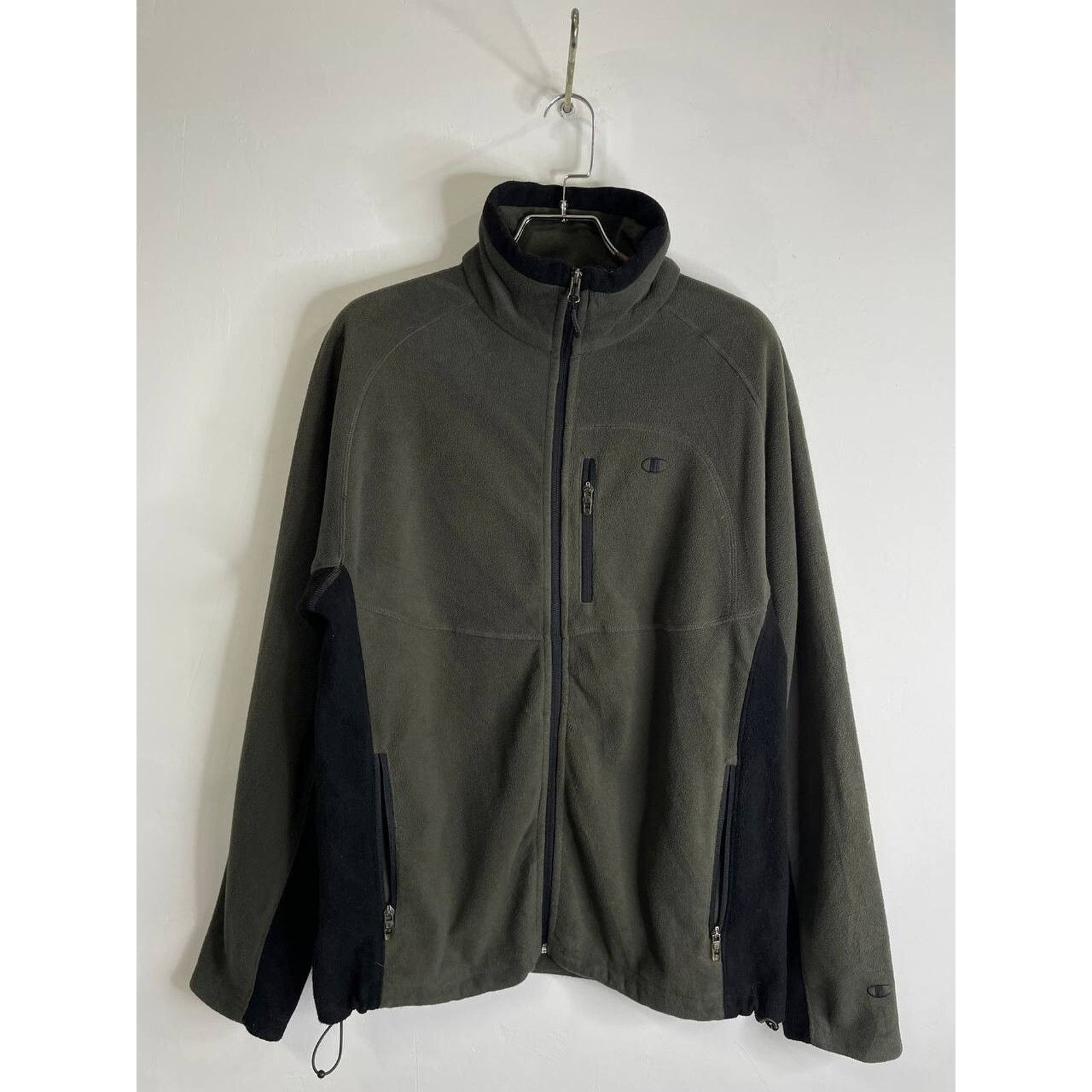 Champion Vintage Champion Full Zip Olive Green Fleece Jacket Size M Size US M / EU 48-50 / 2 - 2 Thumbnail