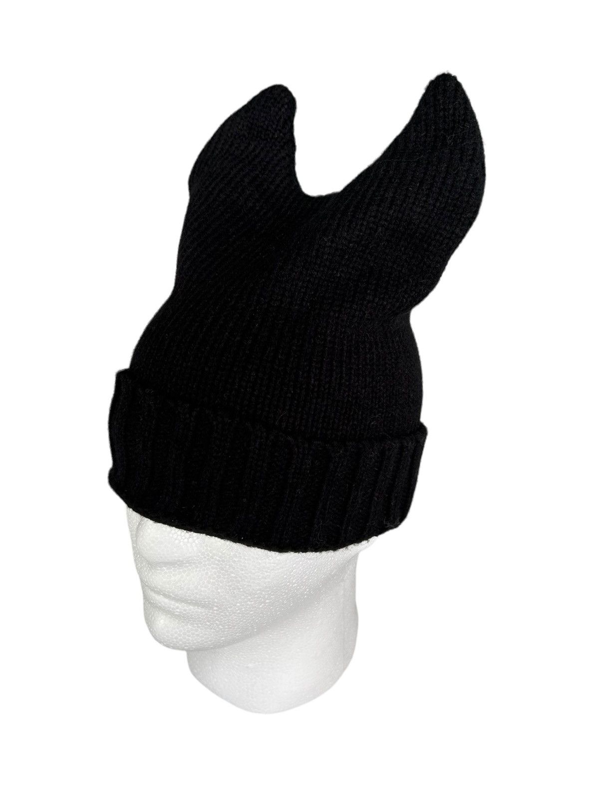 Japanese Brand × Kapital × Vintage DEVIL HORN Black Beanie Hats Rare ☠️ Size ONE SIZE - 3 Thumbnail