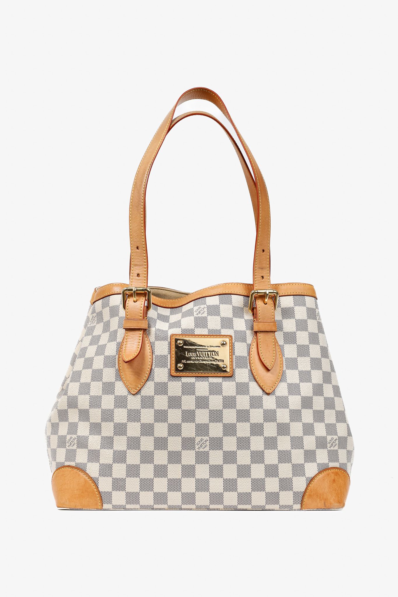 Louis Vuitton Louis Vuitton Hampstead MM Damier Azur Canvas Tote Size ONE SIZE - 1 Thumbnail