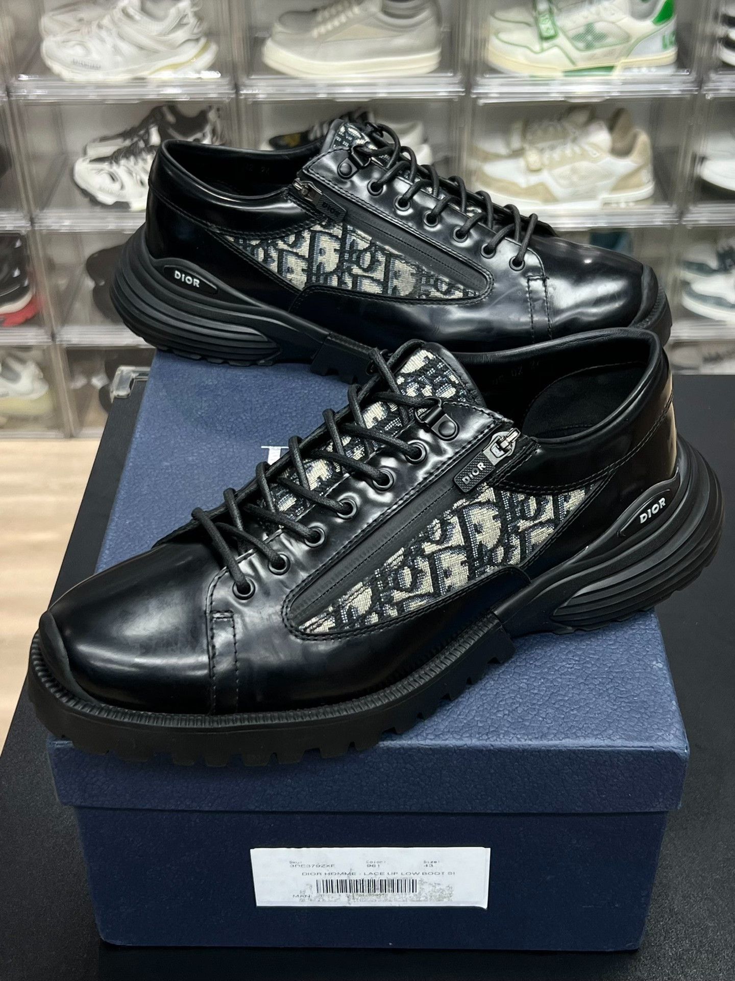 Dior Dior Printed Black Lowtop Sneakers 10 Men Size US 10 / EU 43 - 1 Thumbnail