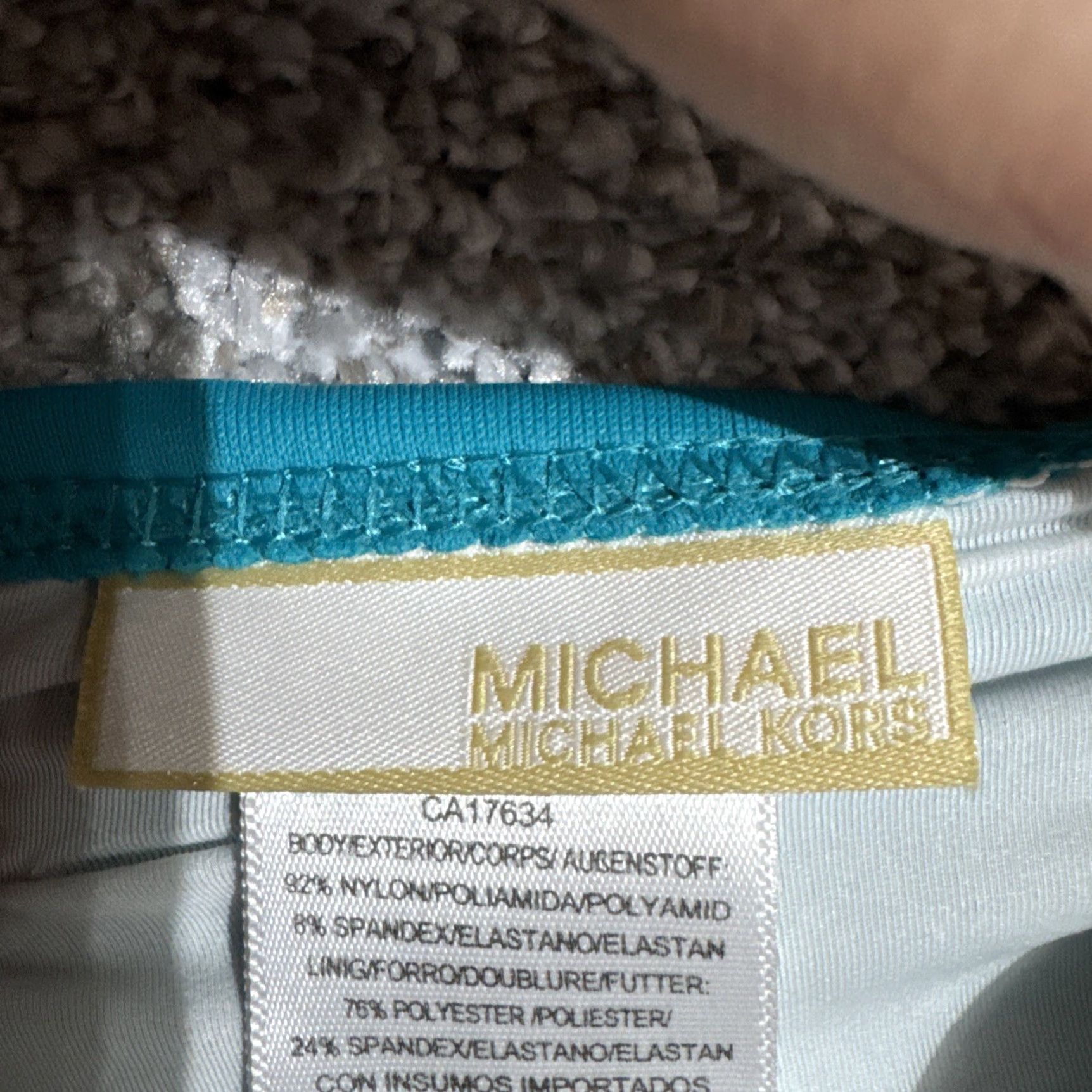 Michael Kors Michael Kors Bikini Women Large Blue Nylon Spandex Solid Minimalist Chic Swimwear Y2K Style Luxury Size 36" / US 14 / IT 50 - 7 Thumbnail