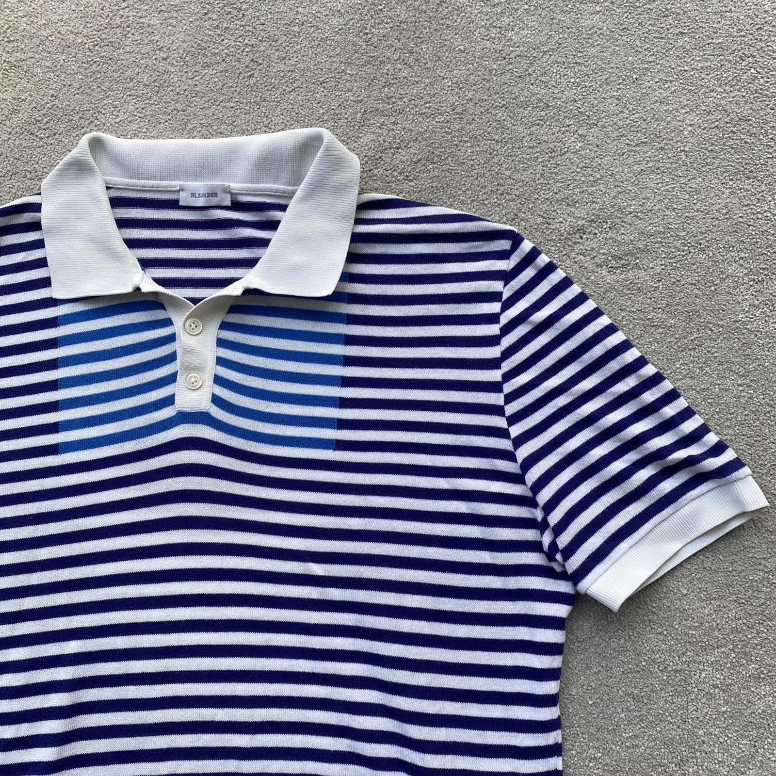 Jil Sander Jil Sander Striped Polo Shirt. Size US M / EU 48-50 / 2 - 2 Thumbnail
