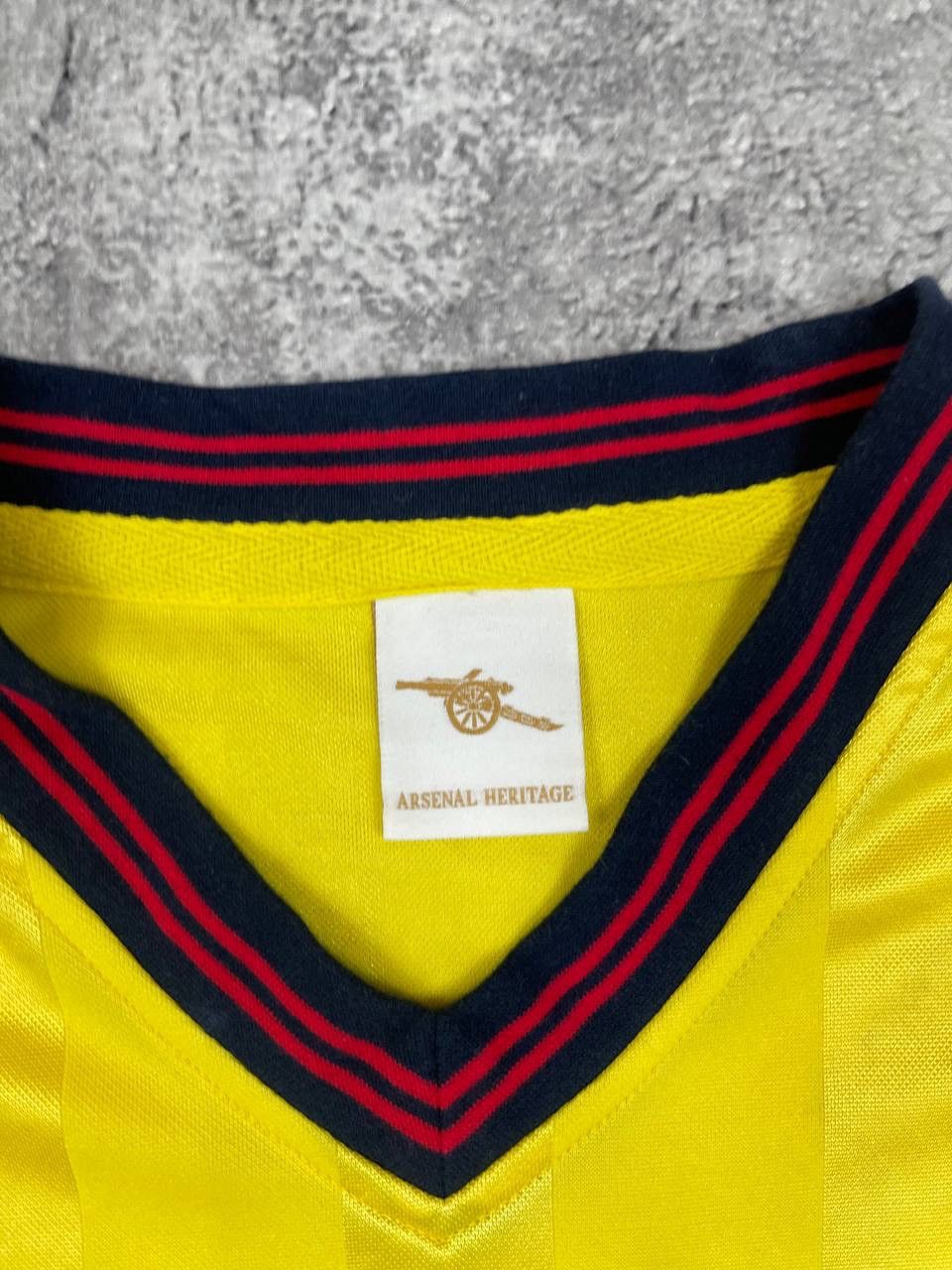 Other Arsenal Heritage Men Away Football Jersey JVC 1985 Yellow Size US M / EU 48-50 / 2 - 4 Thumbnail