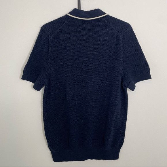 Gant GANT Mesh Knit Short Sleeve Polo Shirt Navy Blue S Size US S / EU 44-46 / 1 - 8 Thumbnail