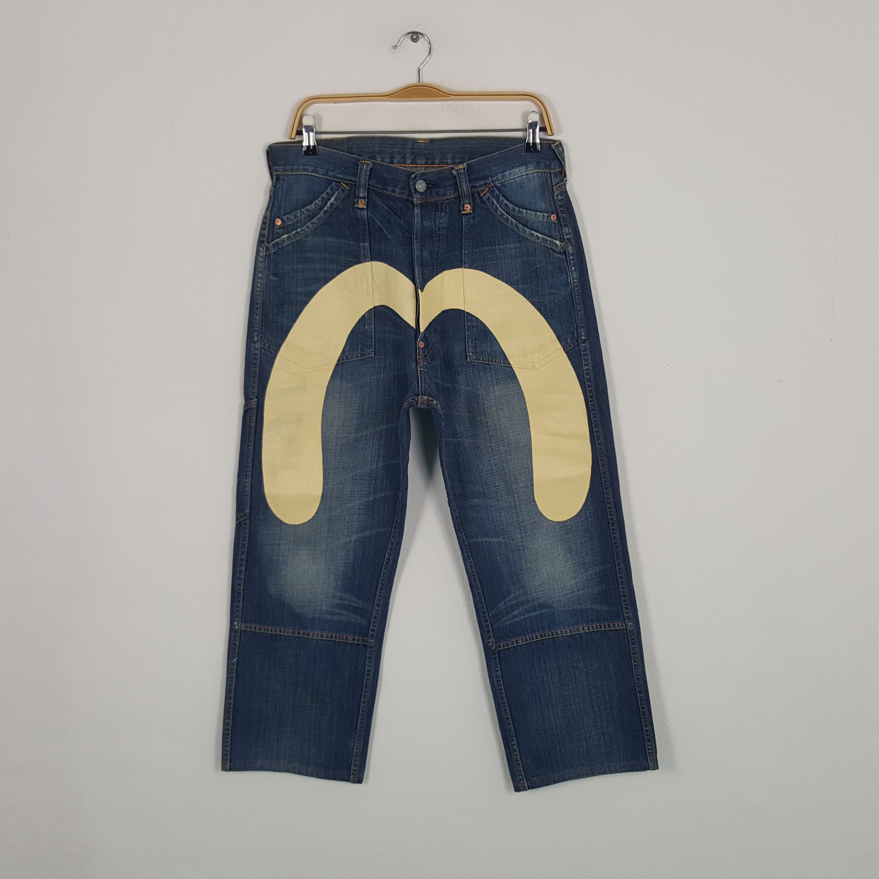 Evisu × Japanese Brand × Vintage Vintage Evisu Japanese Brand Daicock Custom Art Denim Jeans Size US 31 - 1 Thumbnail