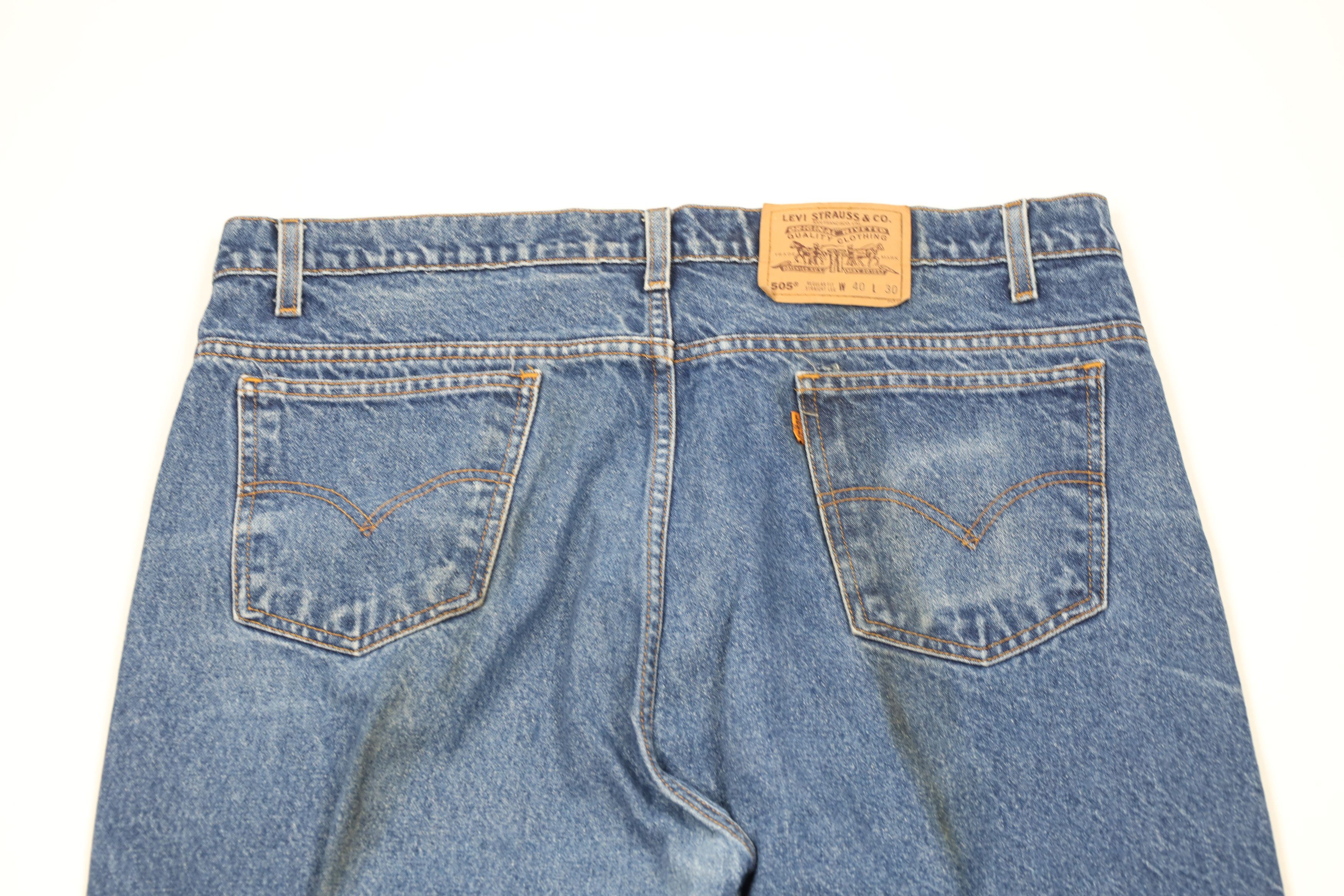 Levi's Vintage 90s Levis 505 Orange Tab Straight Leg Denim Jeans Size US 40 / EU 56 - 12 Thumbnail