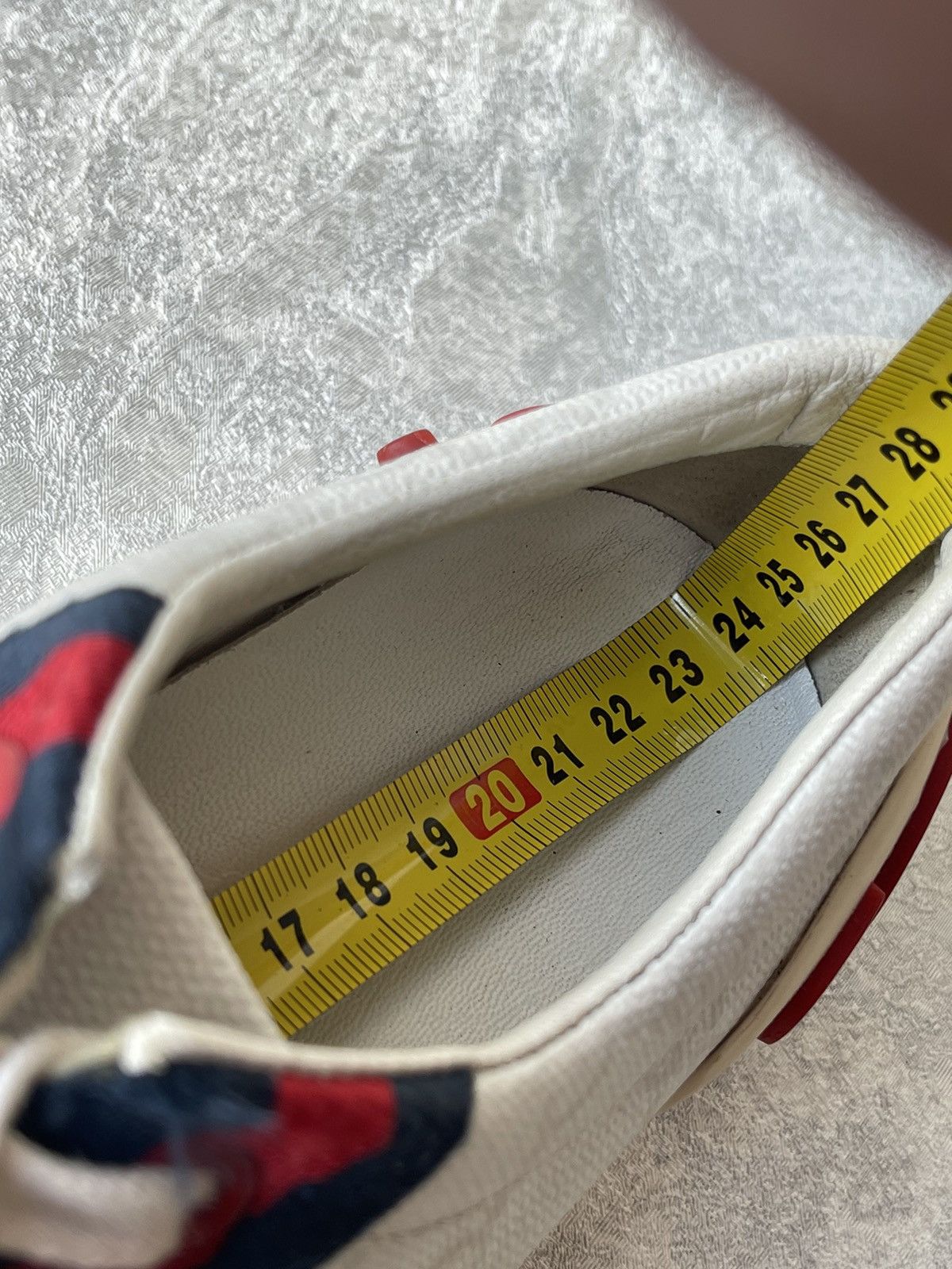Gucci Gucci GG Monogram Canvas Sneakers Red Blue Web Script Logo Size US 7 / IT 37 - 22 Thumbnail
