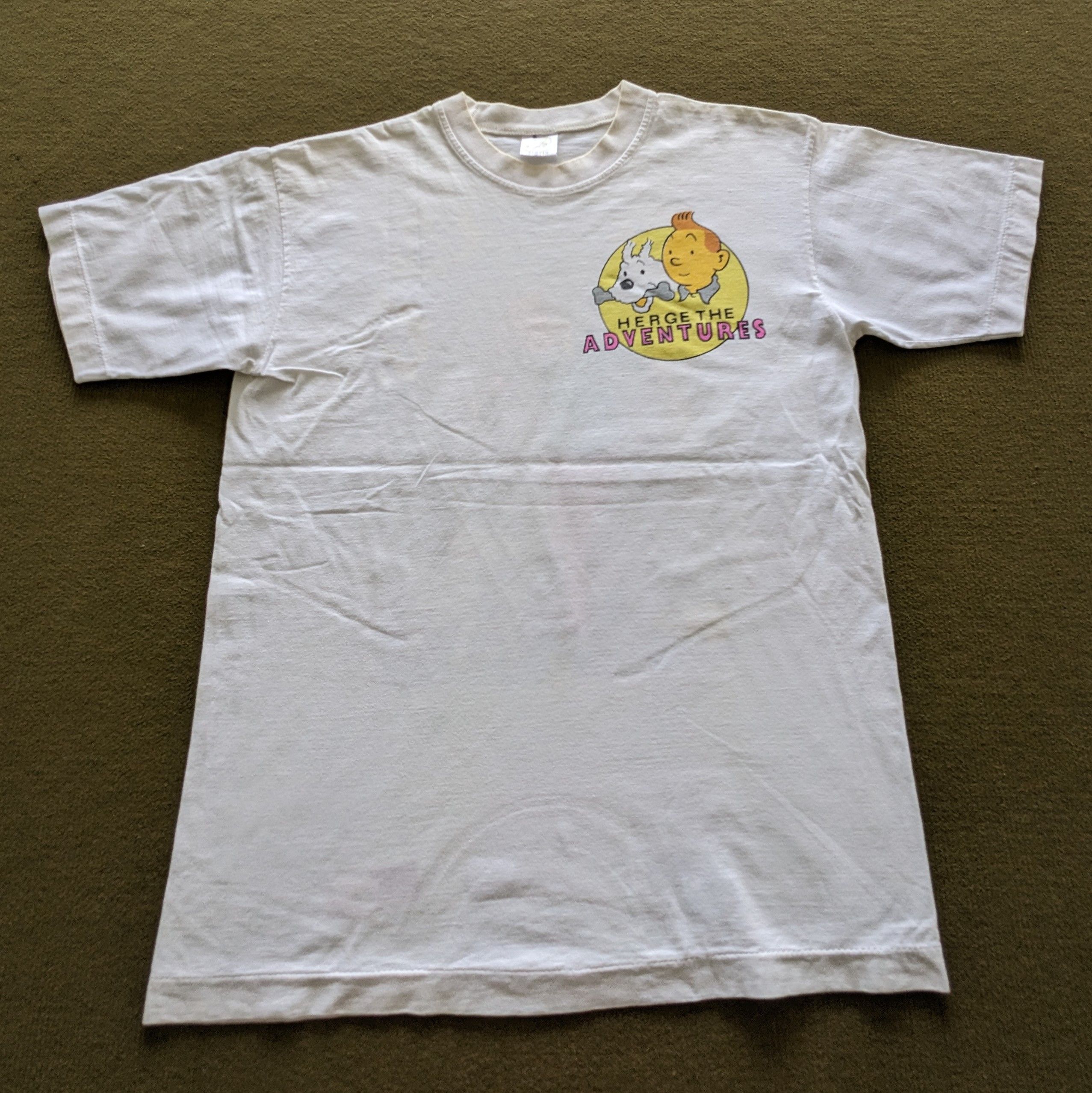 Other Vintage 90's HERGE THE ADVENTURES Cartoon T-shirt Size US M / EU 48-50 / 2 - 3 Thumbnail
