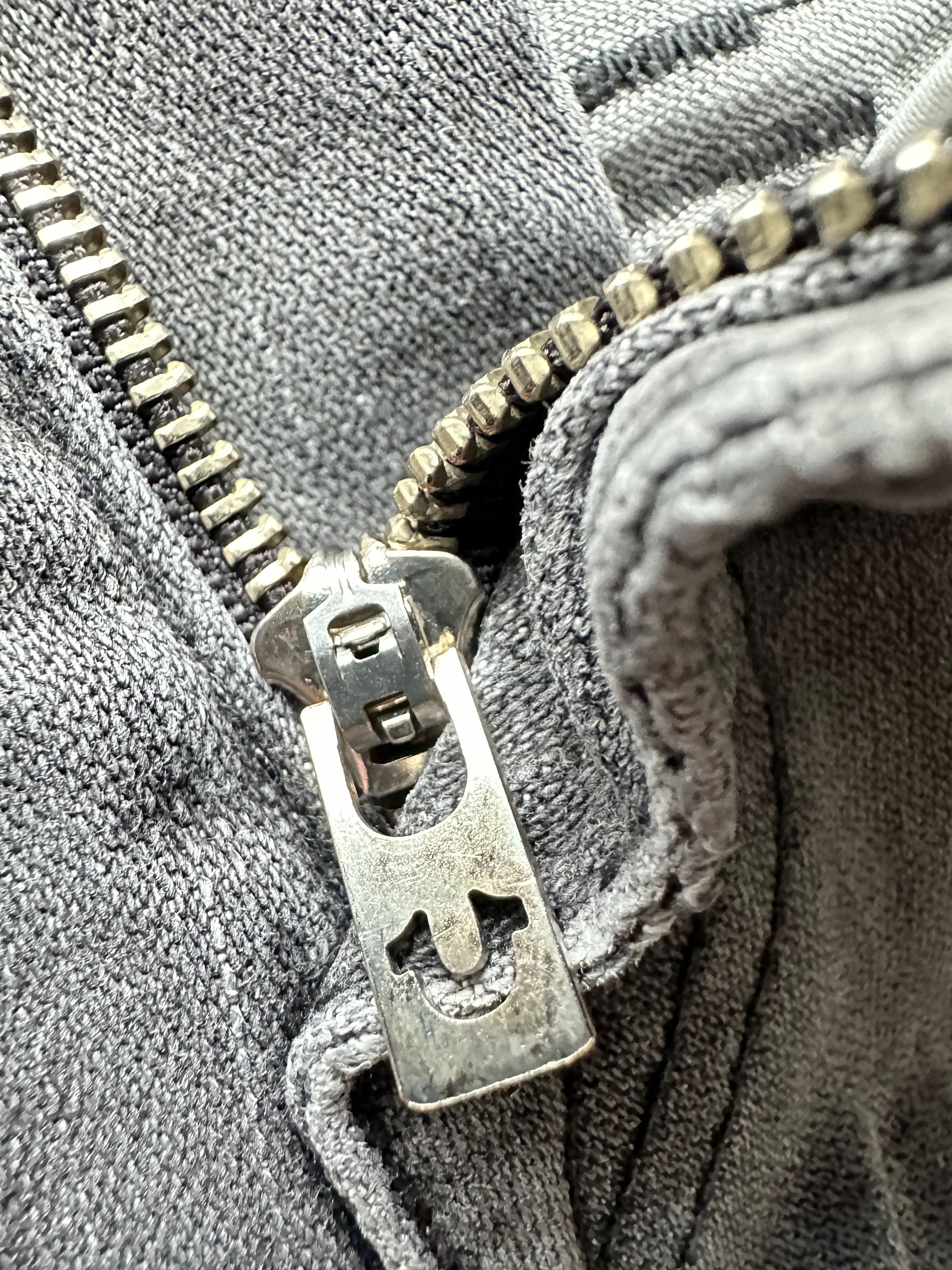 True Religion True Religion Gray Stretch Straight denim pants metal dots Size US 31 - 5 Thumbnail