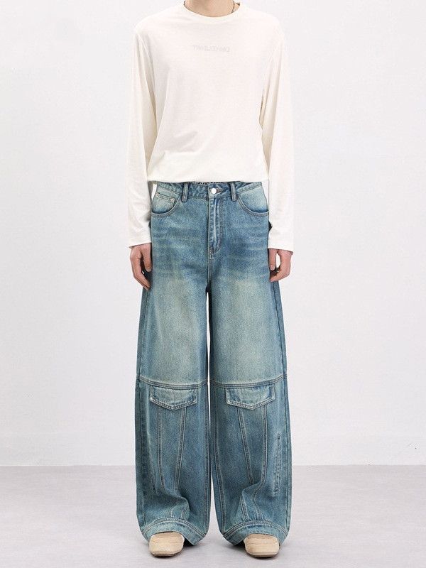 Japanese Brand American-Style Distressed High-Street Cargo Jeans Size US 32 / EU 48 - 1 Thumbnail