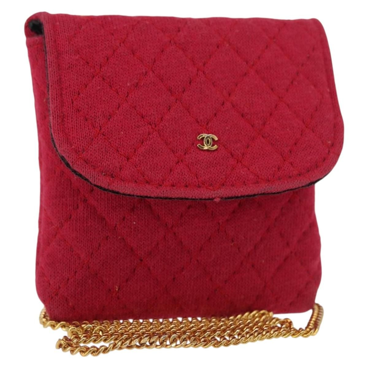 Chanel Chanel Vintage Chain Pocket Clutch Cotton Size ONE SIZE - 1 Thumbnail