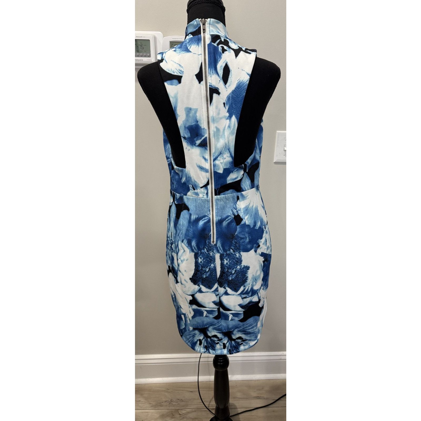 Other Lulu's Blue Floral Cottagecore Dress Sheath Sleeveless Large Size L / US 10 / IT 46 - 2 Thumbnail