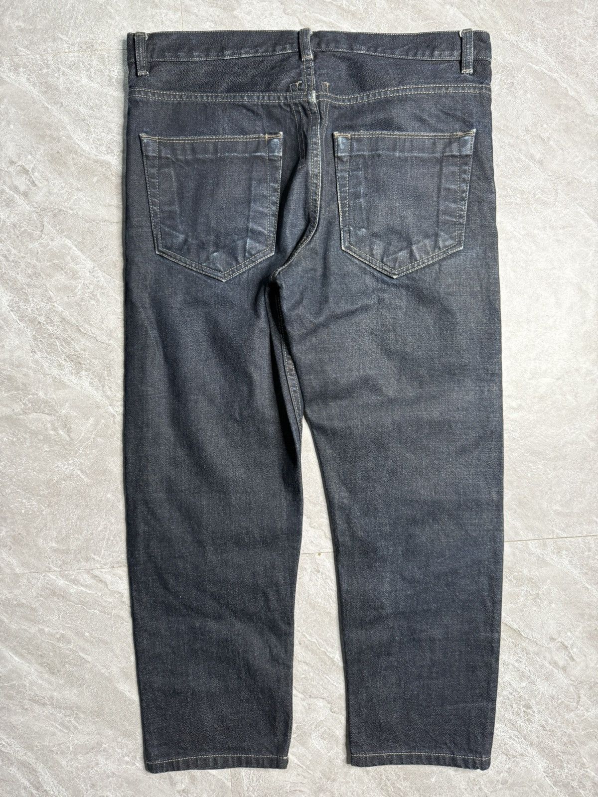 Rick Owens Drkshdw Rick Owens Berlin Cropped Blue Black Jeans Size US 27 - 2 Thumbnail