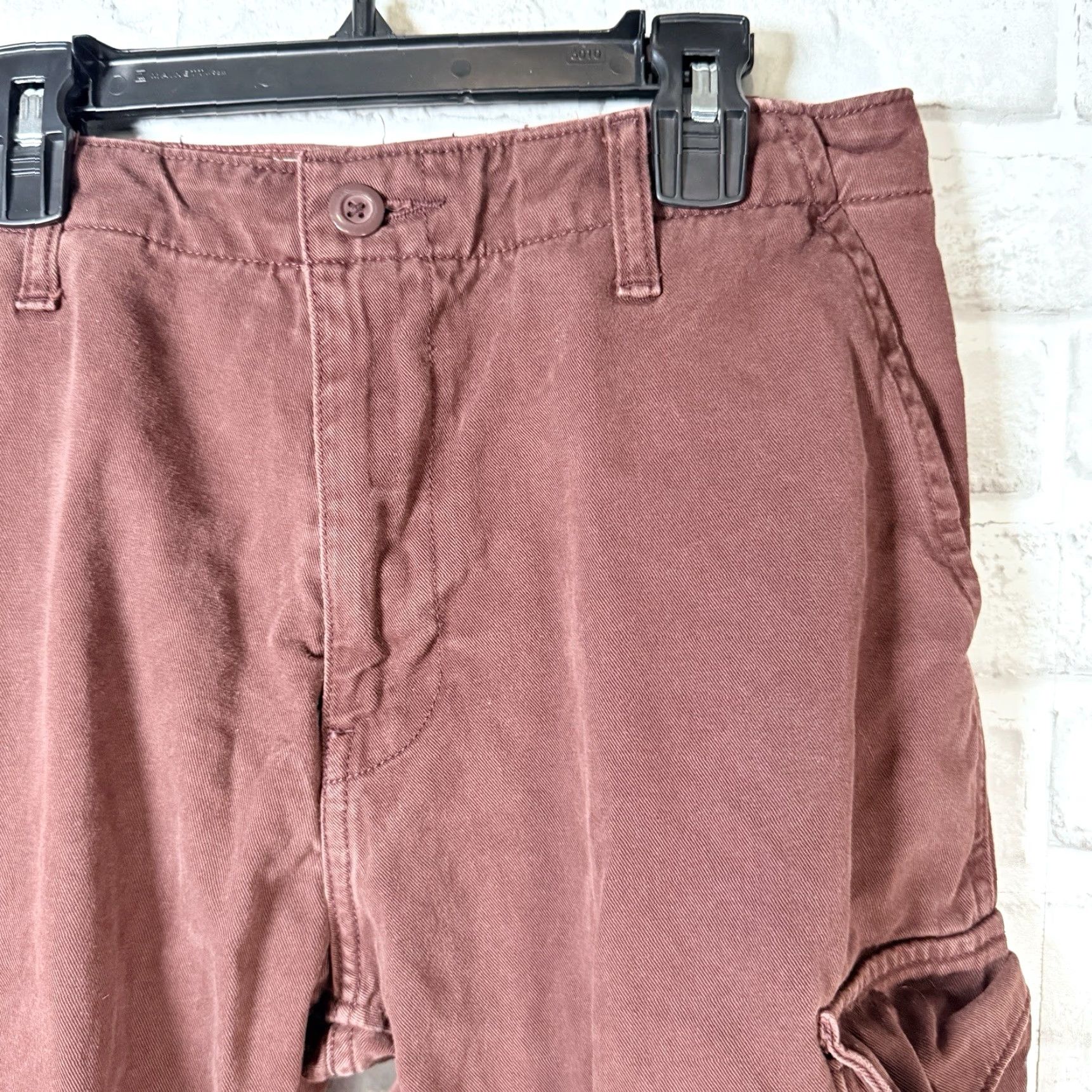 Lucky Brand Lucky Brand Womens Capri Cargo Pants Size 6 Brown 100% Cotton Casual Fashion Size 28" / US 6 / IT 42 - 2 Thumbnail