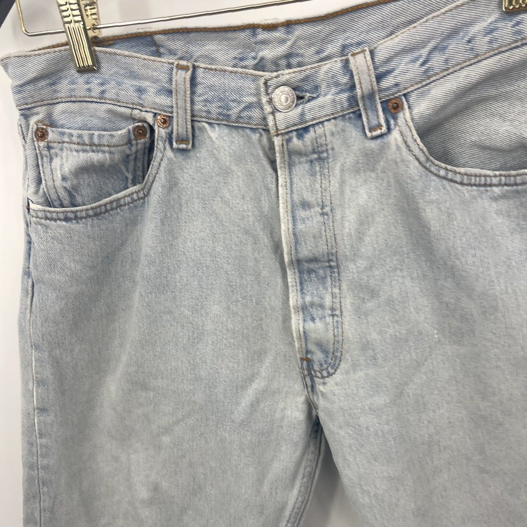 Levi's VINTAGE Levi's 501 High Rise Denim Jeans Womens 33 Blue Cut Off USA Jorts Size 24" / US 00 / IT 34 - 6 Thumbnail