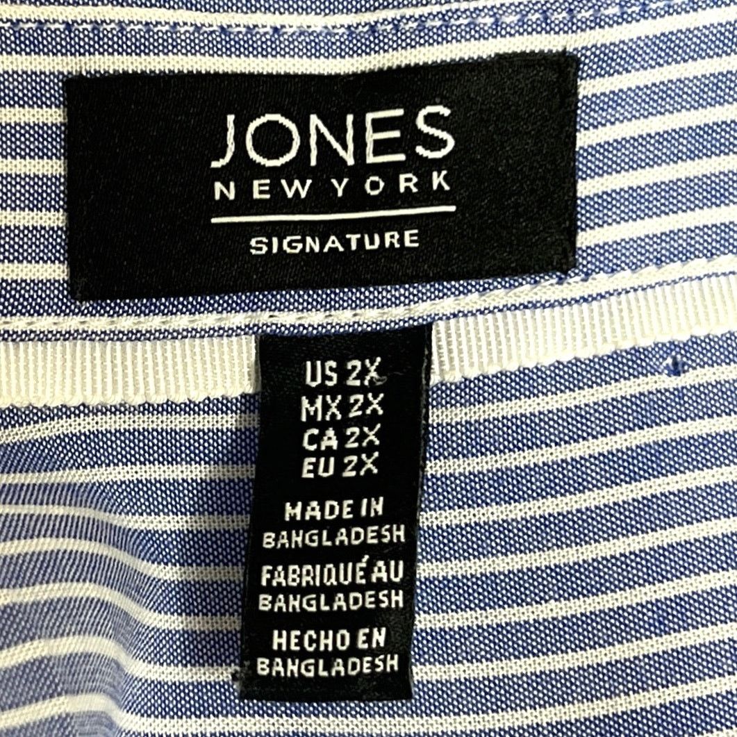 Jones New York Jones New York Signature Striped Button-Up Shirt/US2X Size XXL / US 16-18 / IT 52-54 - 5 Thumbnail