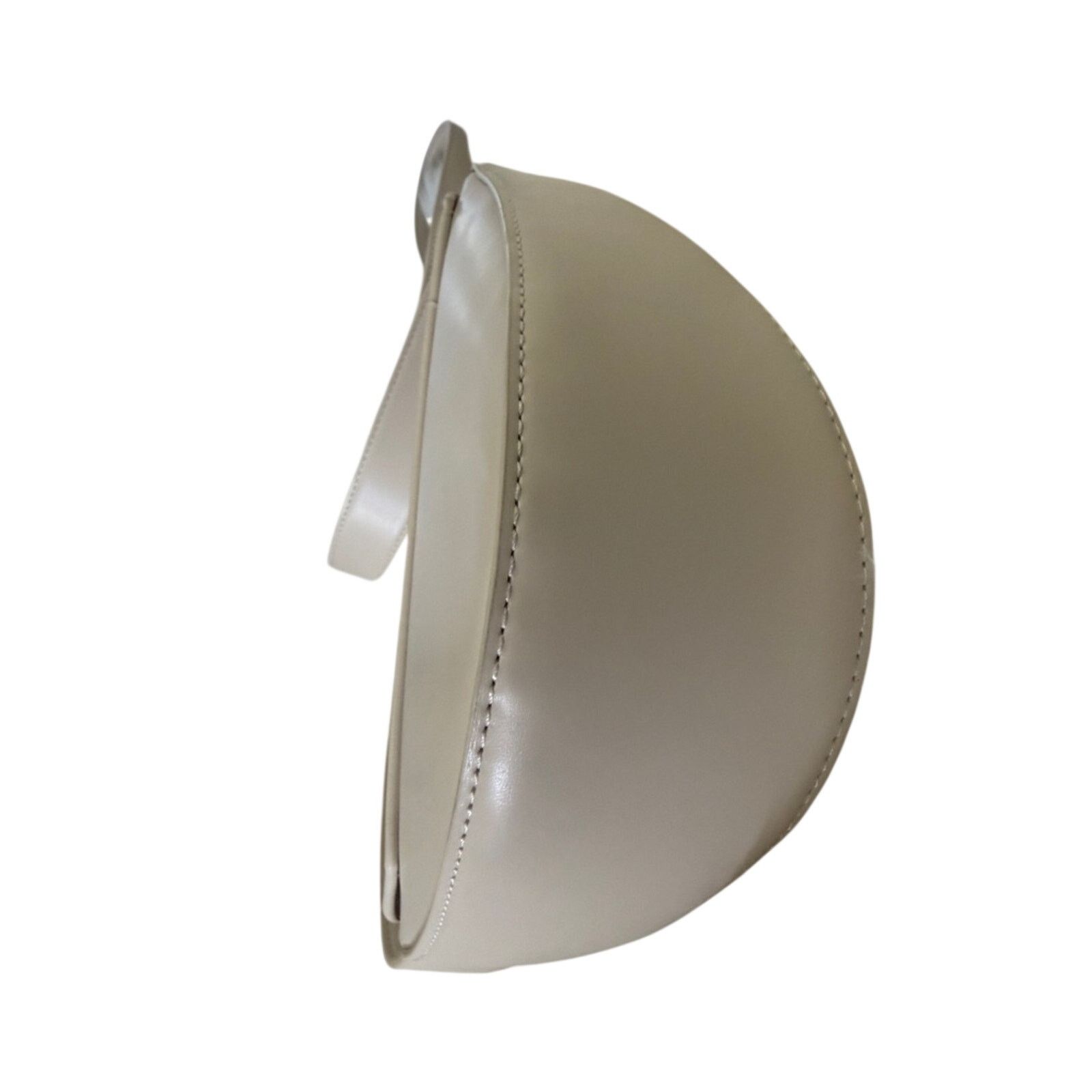 Zara Zara Cream Asymmetric Bag Sculptural Half Moon Purse EUC Size ONE SIZE - 10 Thumbnail