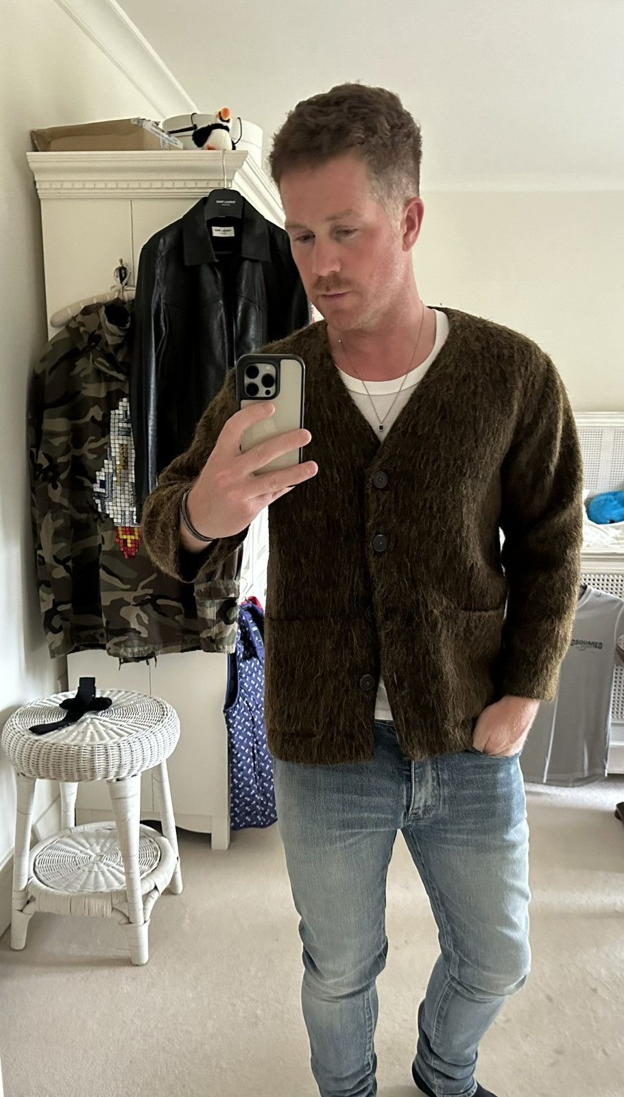 Our Legacy FW21 Grail Our Legacy wool alpaca brown cardigan sweater Size US M / EU 48-50 / 2 - 5 Thumbnail