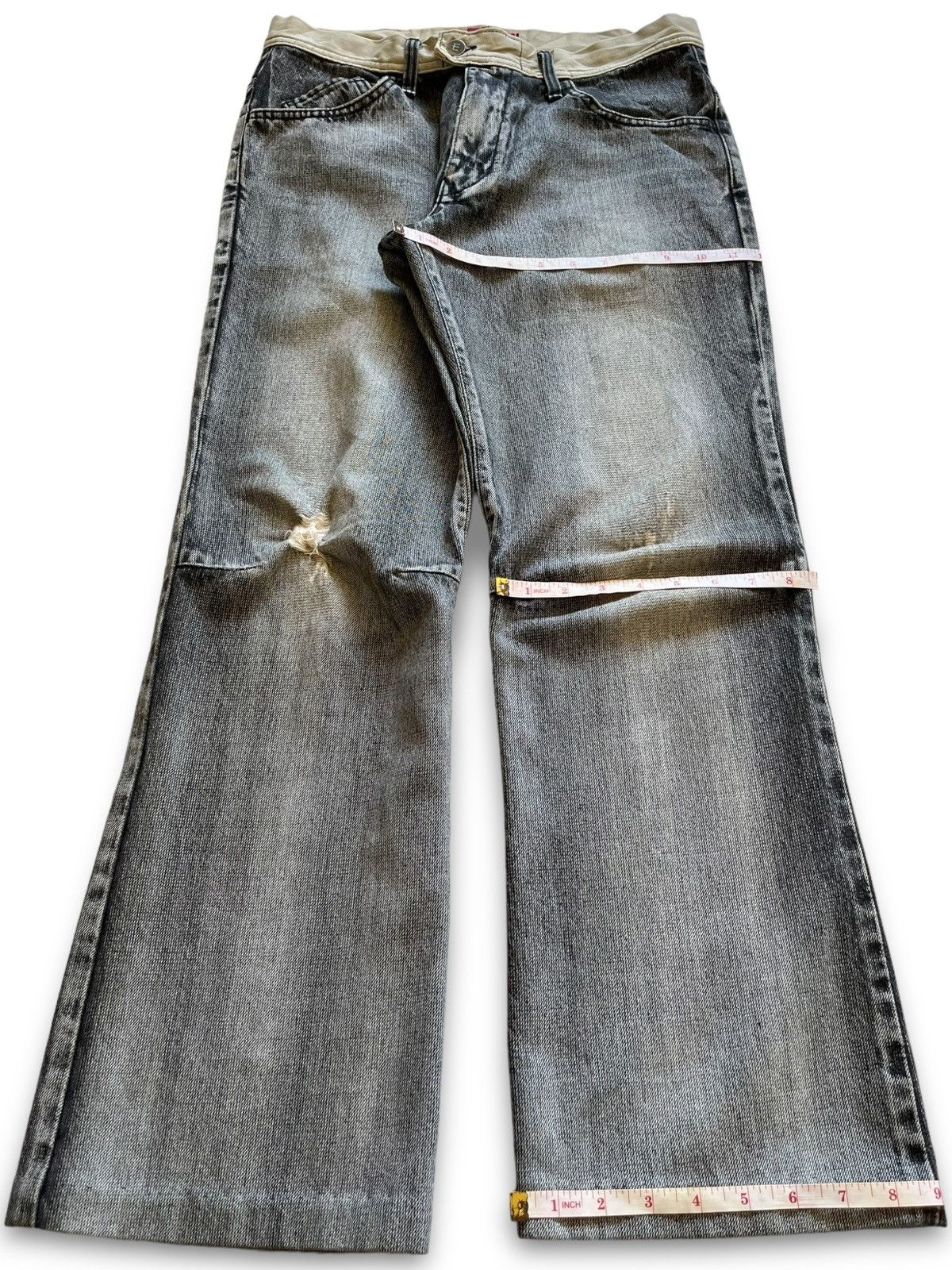 Edwin Vintage Japanese Edwin E Function Distressed Flare Jeans Size US 31 - 13 Thumbnail