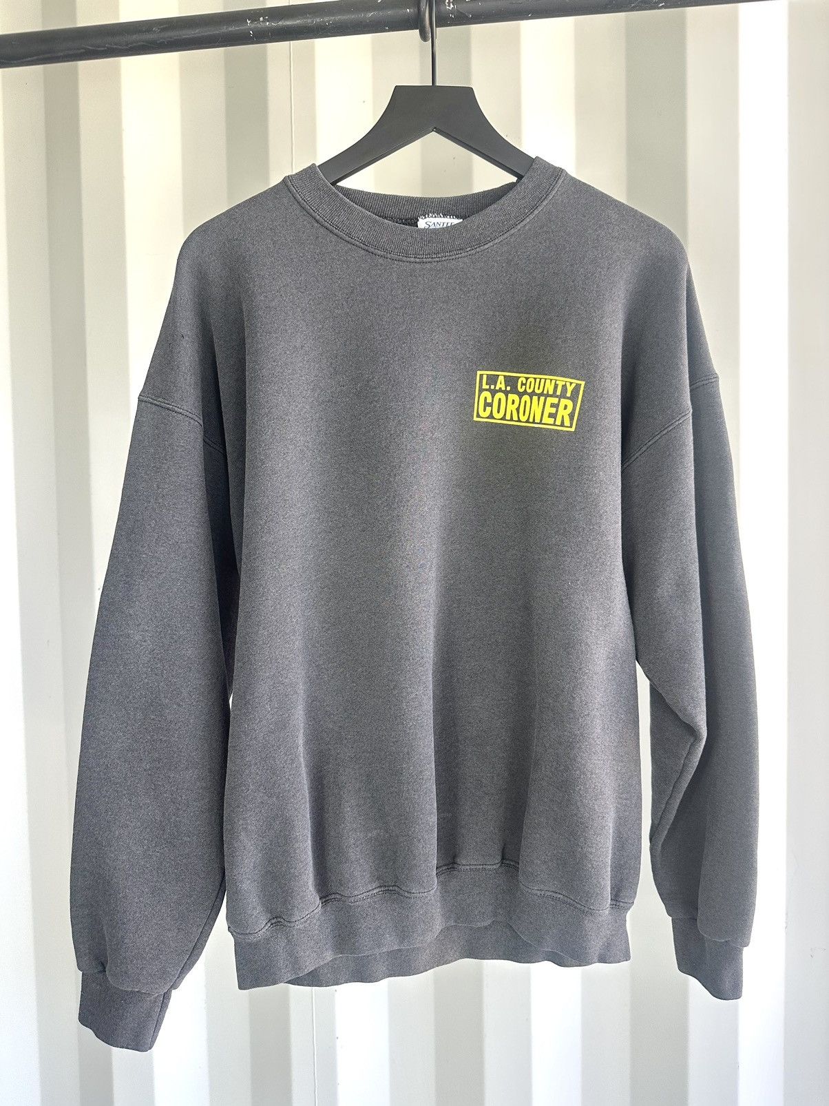 Vintage Los Angeles Coroner Sweatshirt Distressed Faded Size US XL / EU 56 / 4 - 1 Thumbnail