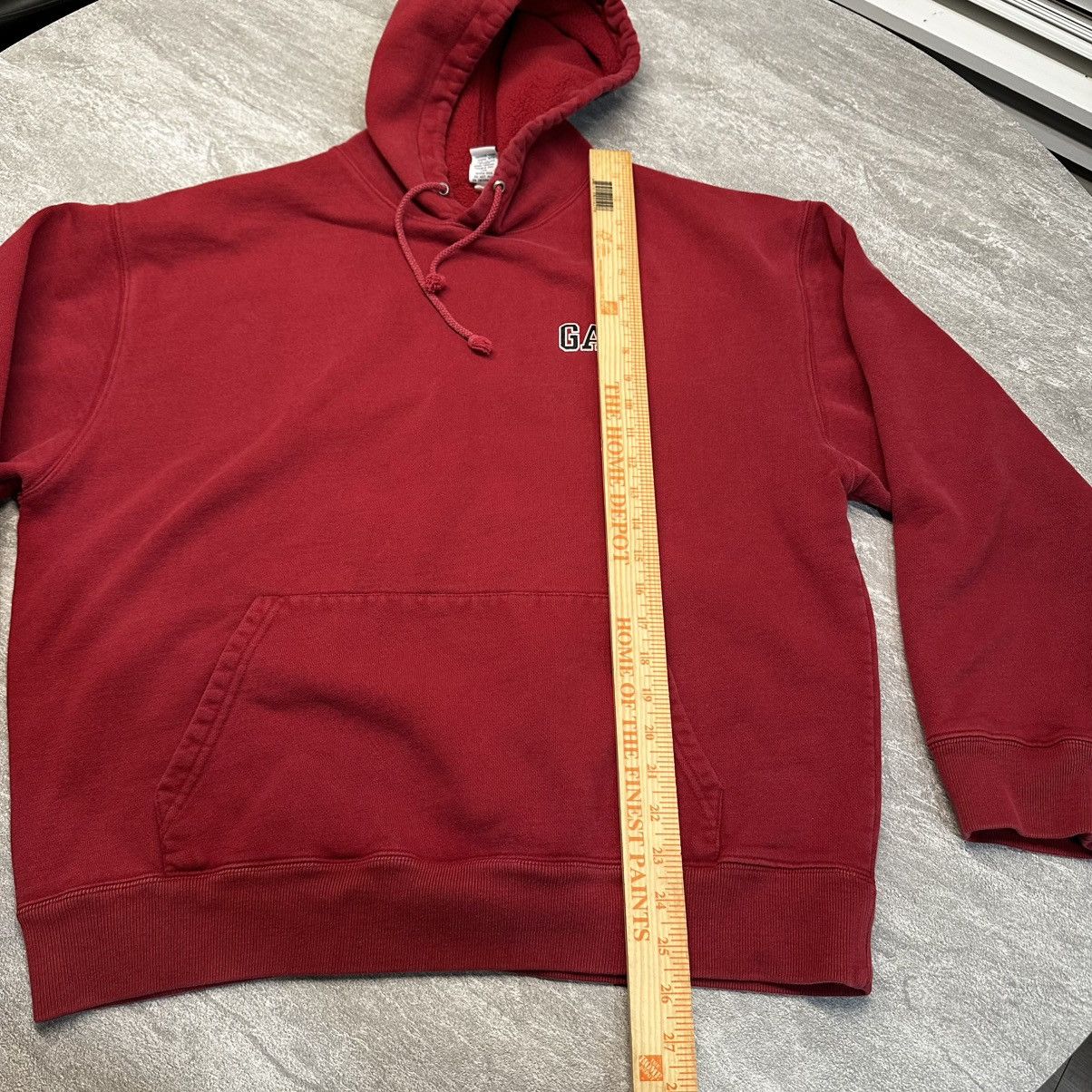 Gap × Vintage Vintage Y2K Gap Heavyweight Hoodie Spellout Sweatshirt Red Size US M / EU 48-50 / 2 - 5 Thumbnail