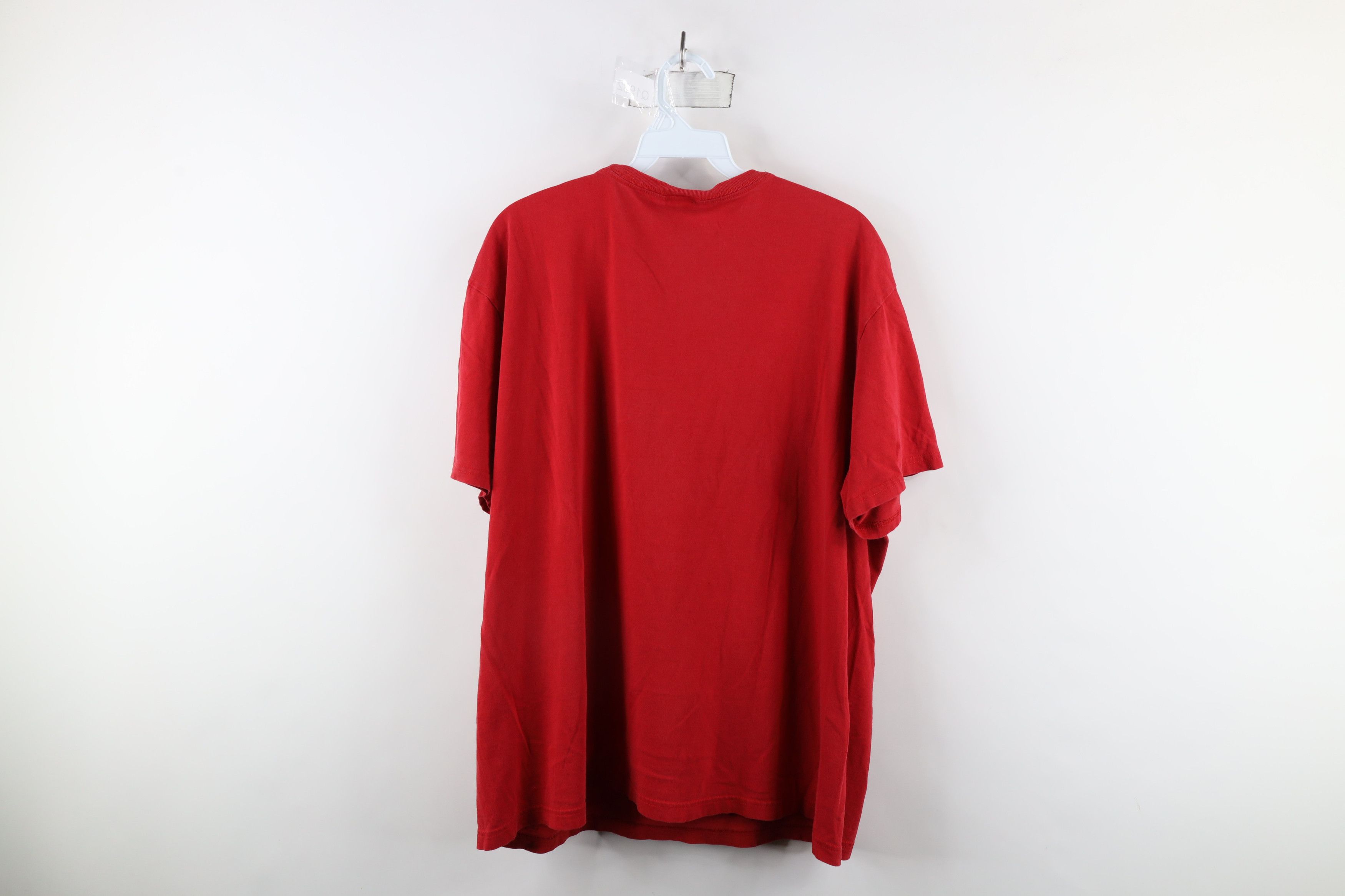 Ralph Lauren × Vintage Vintage 90s Ralph Lauren Short Sleeve T-Shirt Red Cotton USA Size US L / EU 52-54 / 3 - 9 Thumbnail