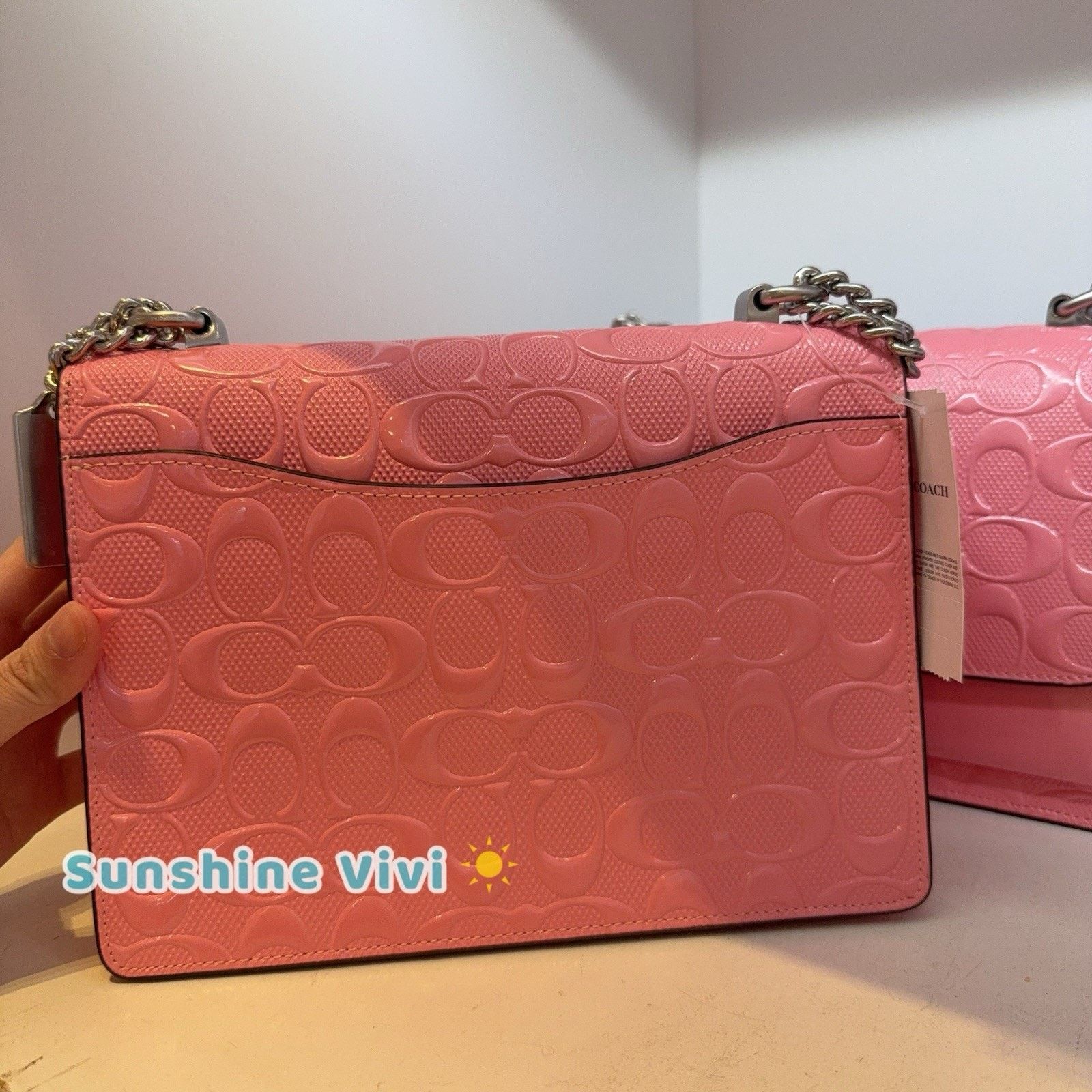 Coach NWT Coach Klare Crossbody Bag Leather CDA97 Silver/pink Size ONE SIZE - 4 Thumbnail