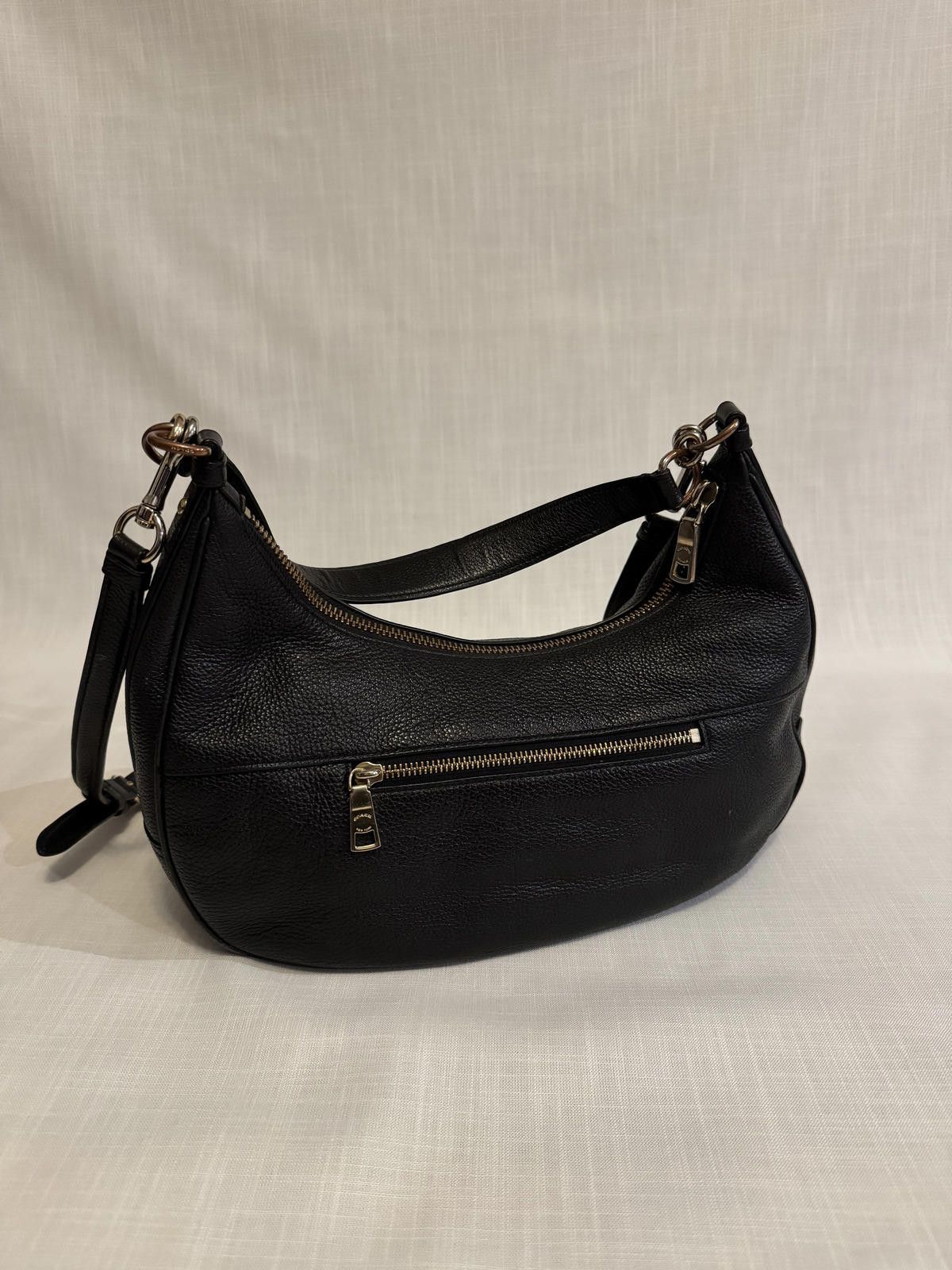 Coach Coach Black Leather Shoulder Bag Size ONE SIZE - 2 Thumbnail