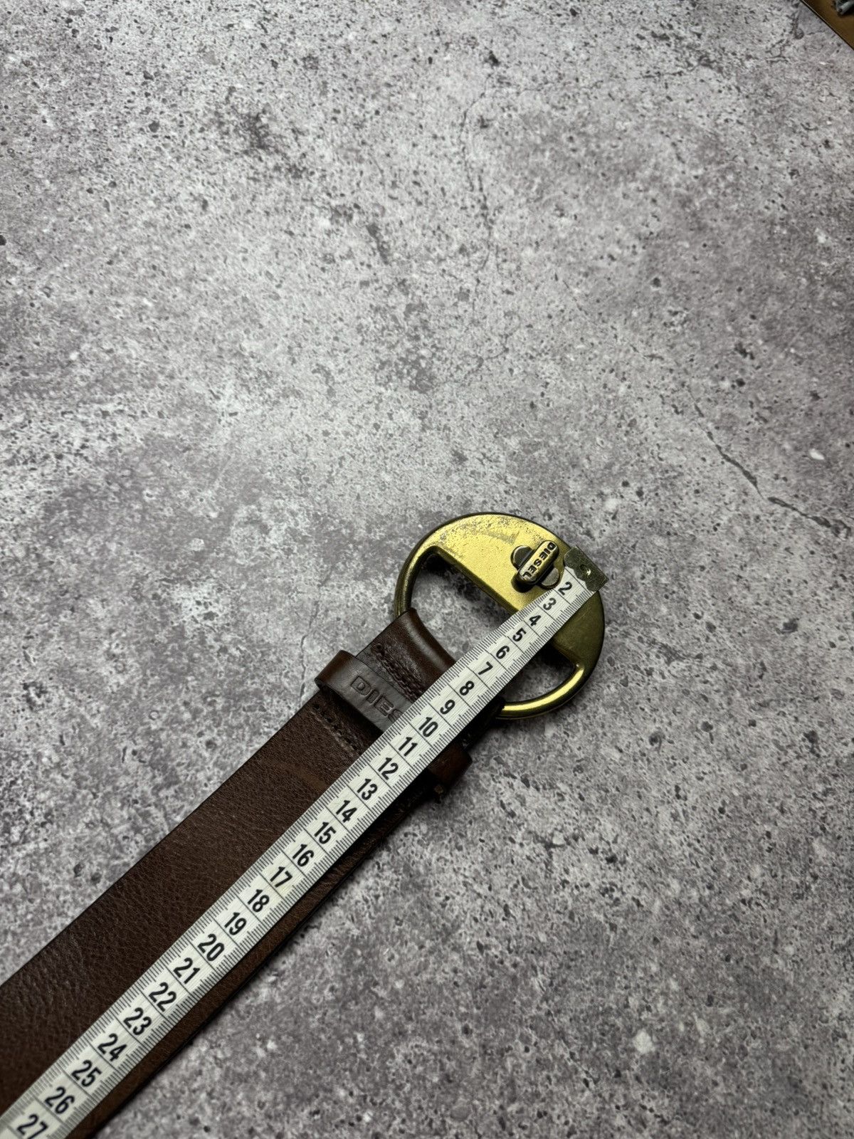 Diesel Vintage Diesel Y2K Archive Opium Brown Leather Belt Japan Size ONE SIZE - 13 Thumbnail