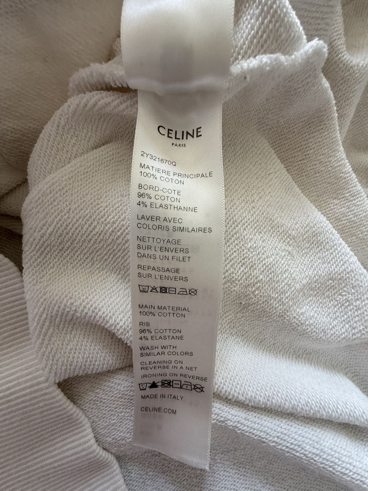 Celine Celine white black logo hoodie Hedi Slimane grail XL Size US XL / EU 56 / 4 - 25 Thumbnail