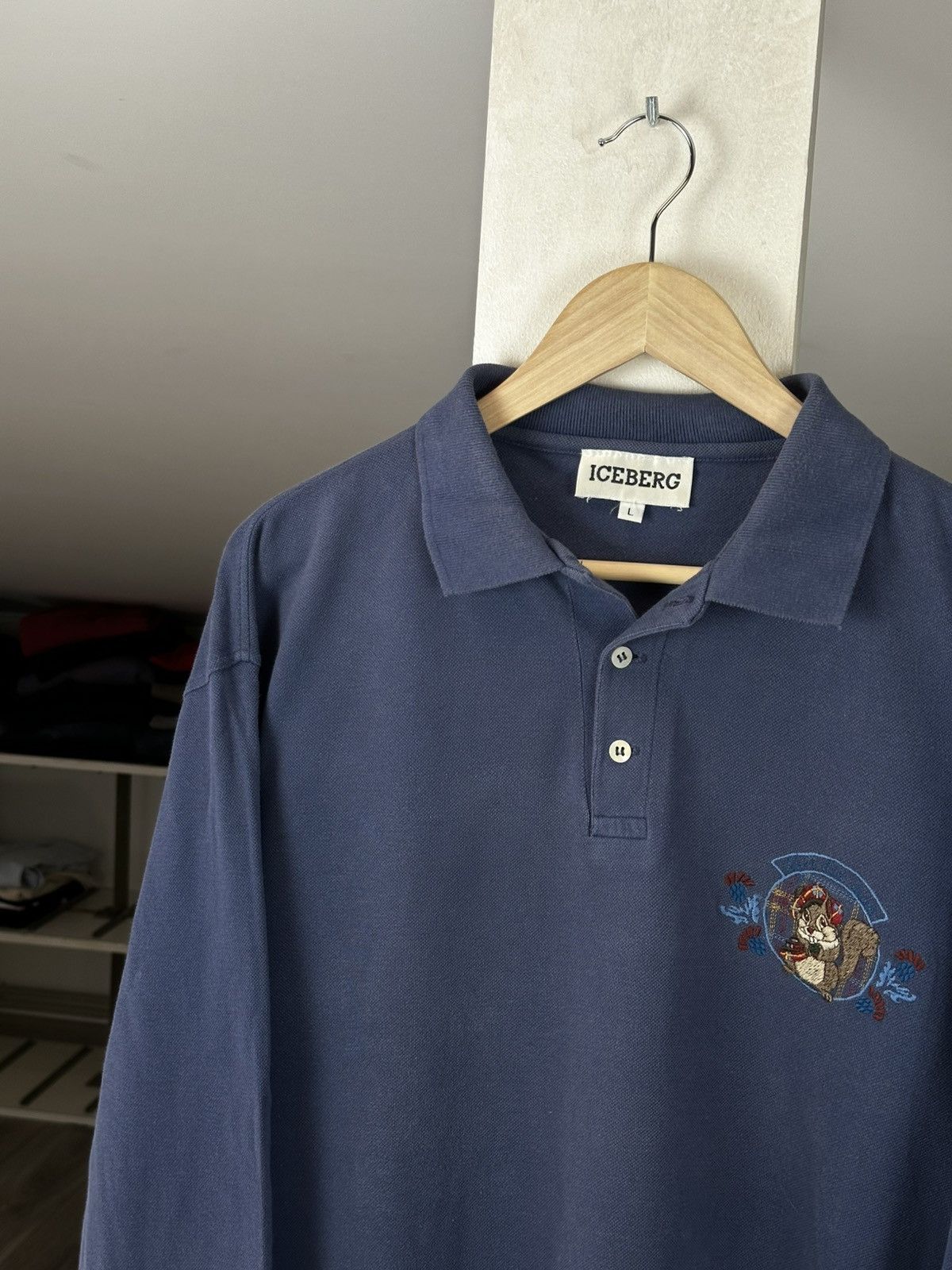 Iceberg Vintage 90s Iceberg History Mickey Disney Polo Long Tee Size US L / EU 52-54 / 3 - 2 Thumbnail