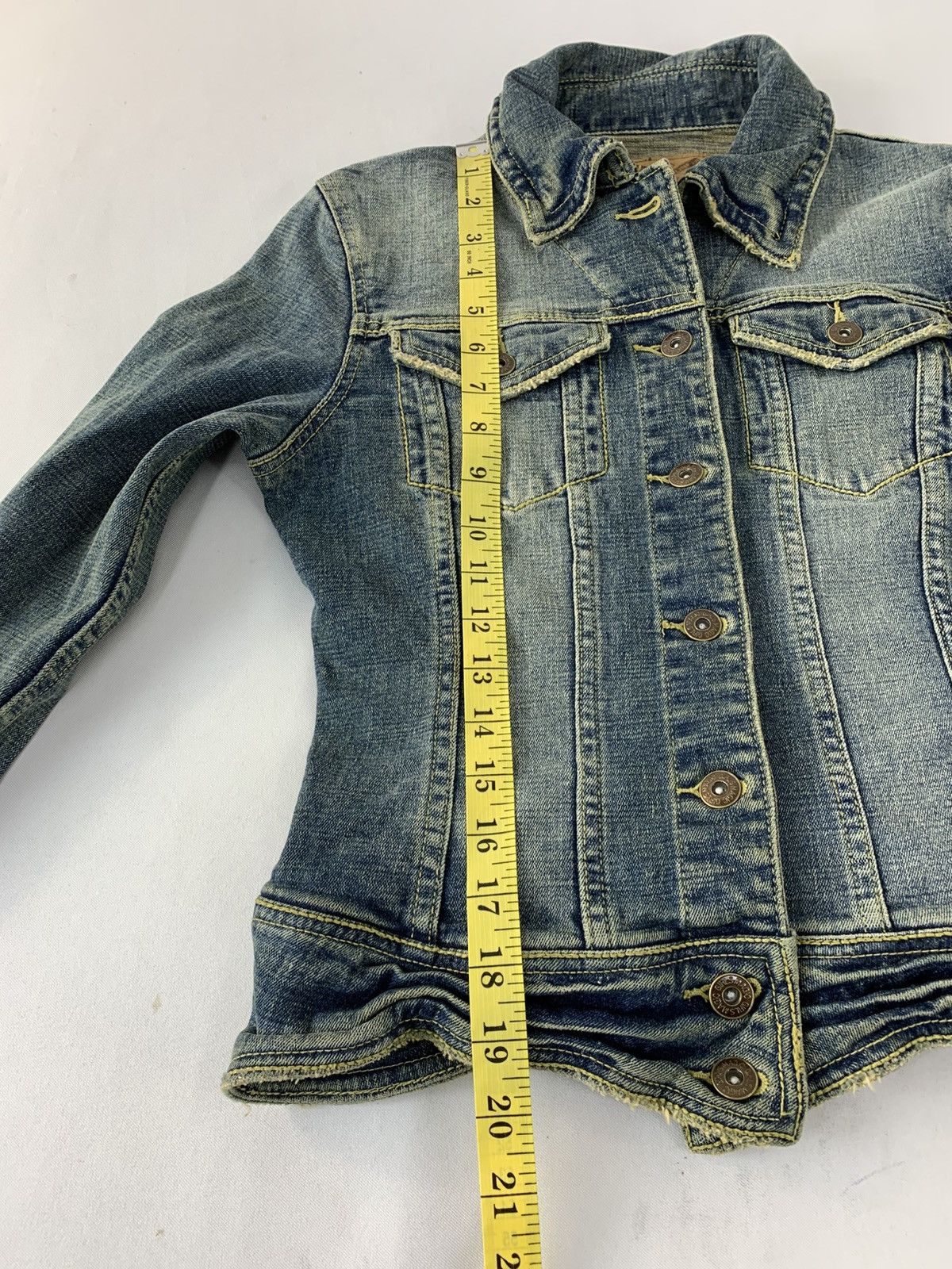 Other Girl Magic Indigo Denim Jacket Double Pocket Western Style Size XS / US 0-2 / IT 36-38 - 12 Thumbnail