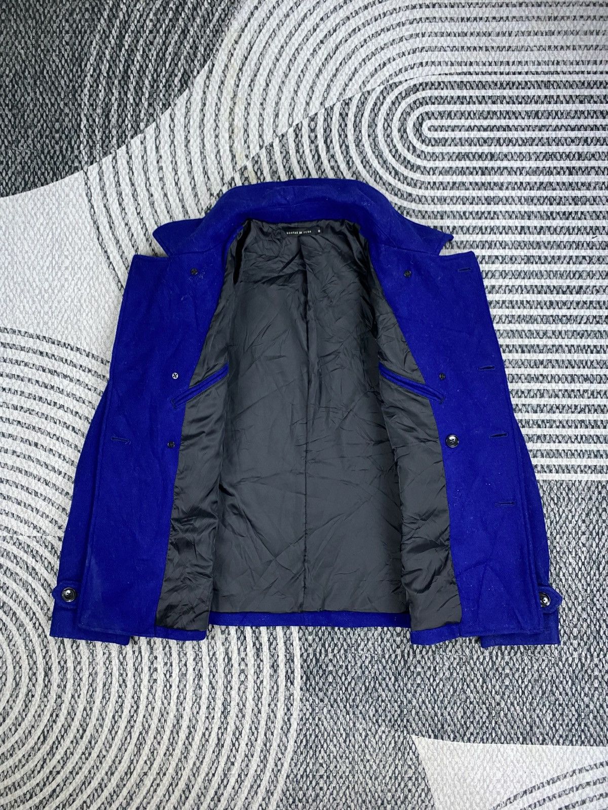 GOSTAR DE FUGA Vtg Gostar De Fuga Double Breasted Blue Wool Coat Jacket Size US M / EU 48-50 / 2 - 6 Thumbnail