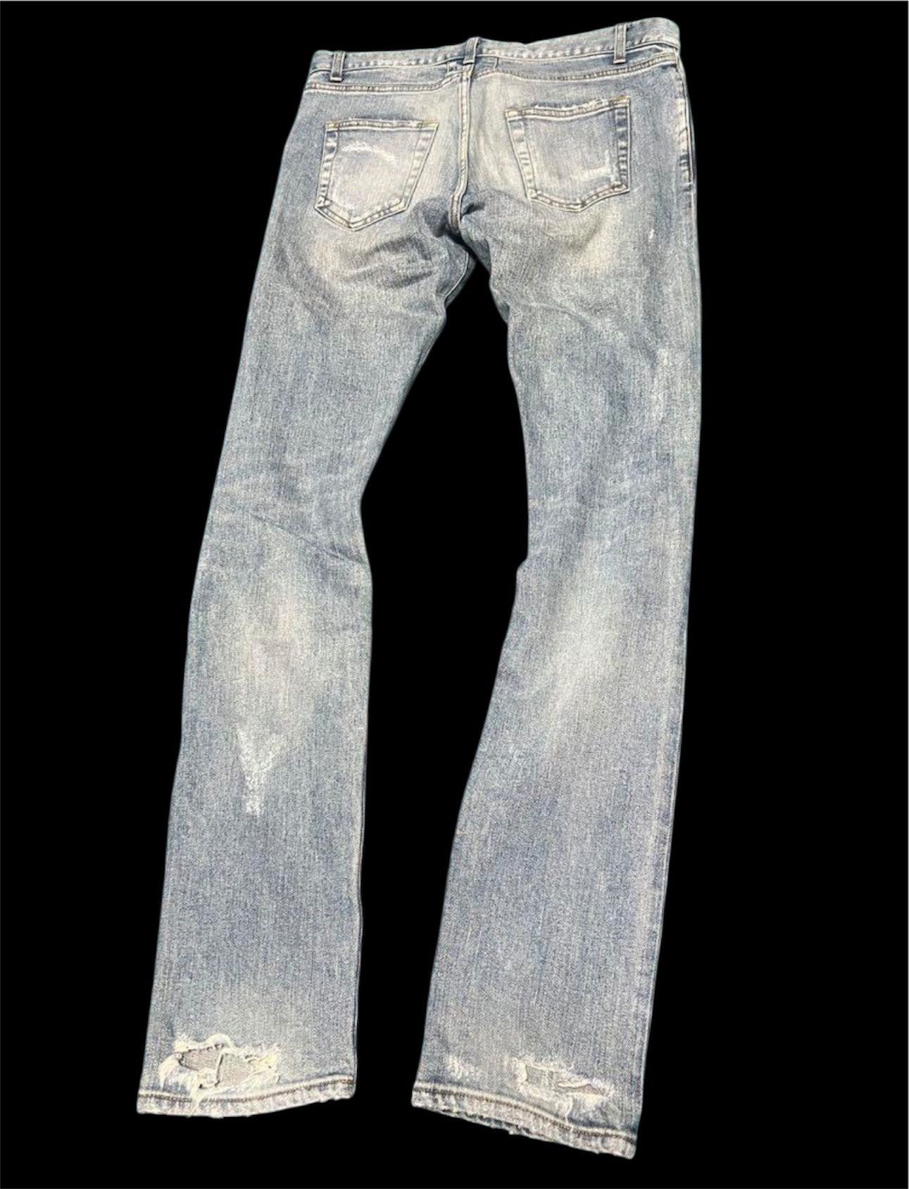 Saint Laurent Paris SAINT LAURENT PARIS 16AW Destroyed Denim Pants Size US 31 - 2 Thumbnail