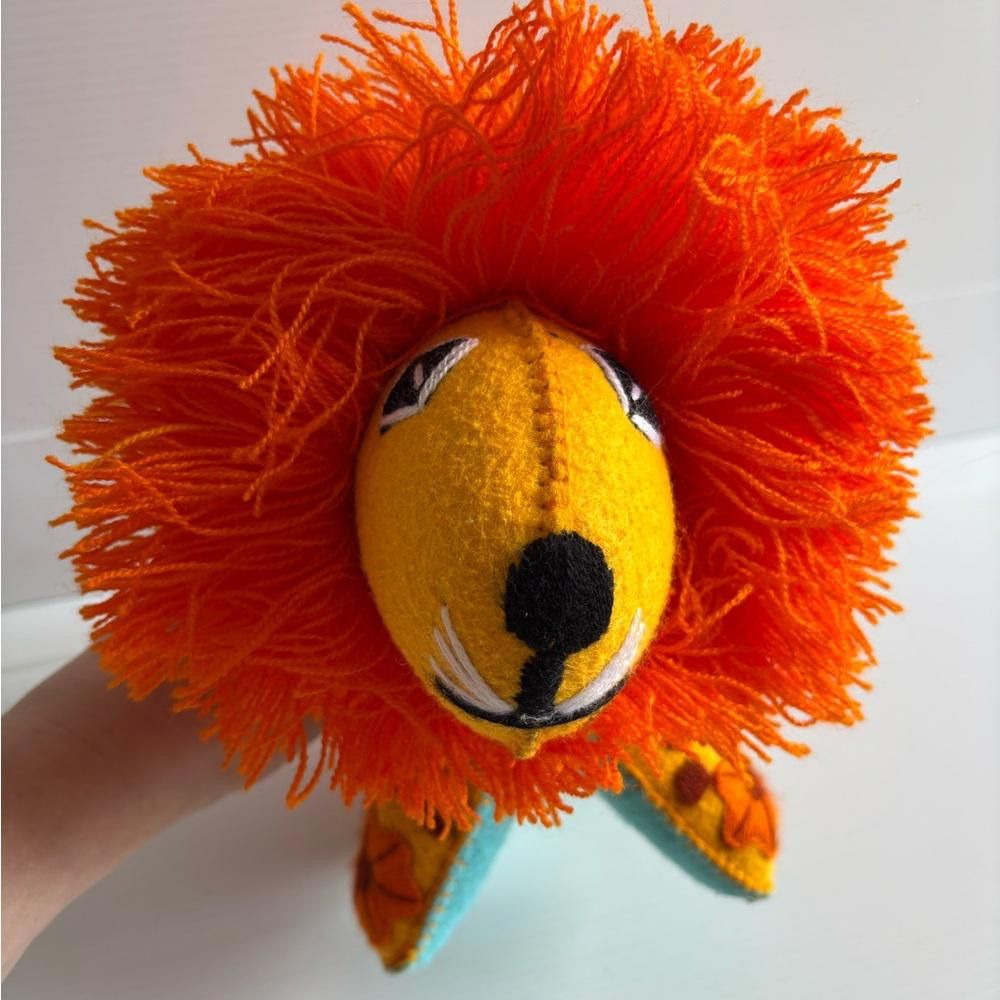 Designer Lion Embroidered Stuffed Animal, Mexican Size ONE SIZE - 2 Thumbnail