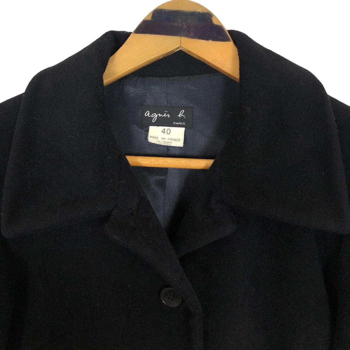 Designer × agnes b. Vintage Agnes B Paris Lambswool Angora Coat Light Jacket Size M / US 6-8 / IT 42-44 - 6 Thumbnail