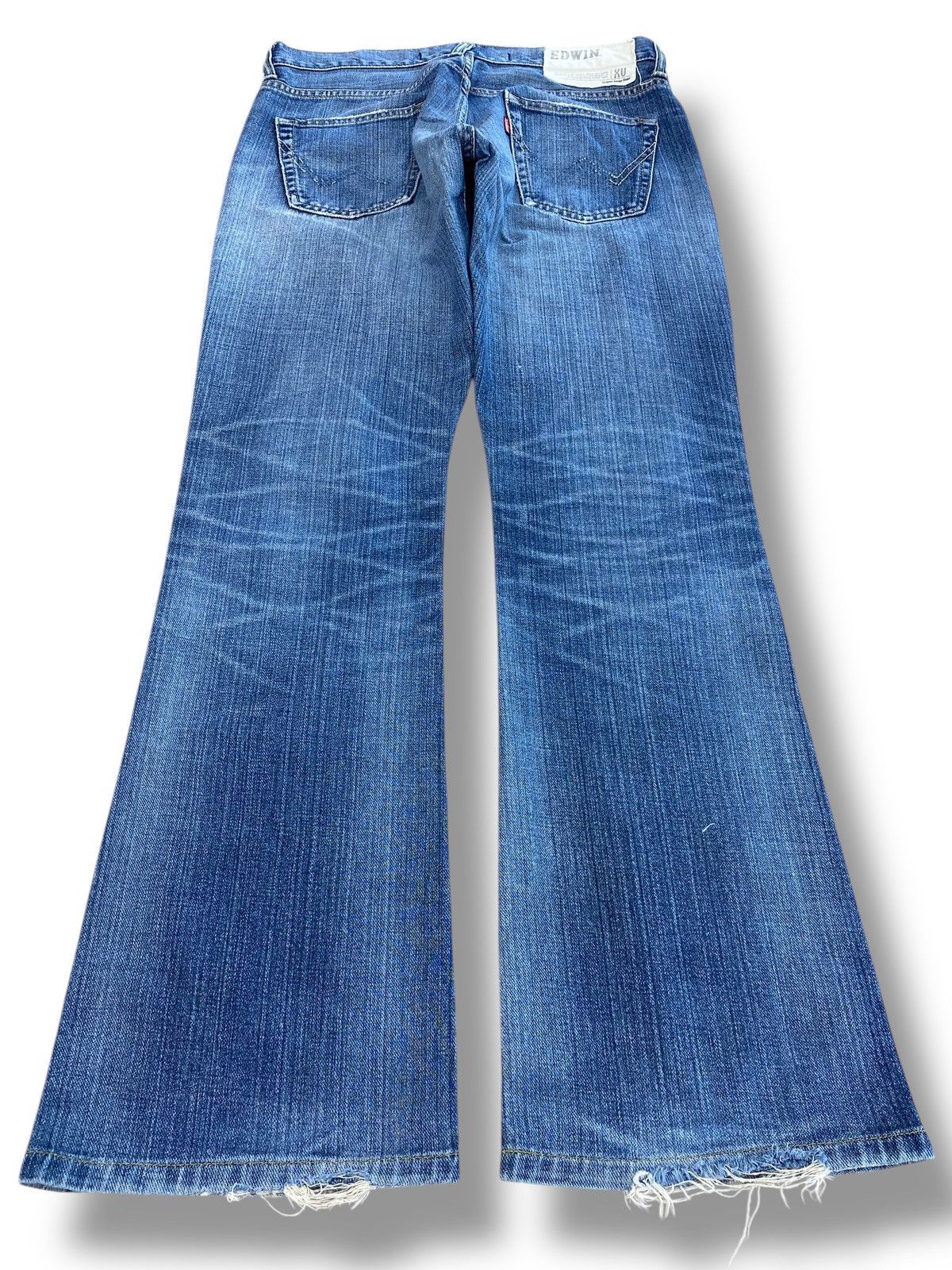 Edwin Edwin Faded Wash Whiskered Style Flare Jeans Size US 32 / EU 48 - 3 Thumbnail