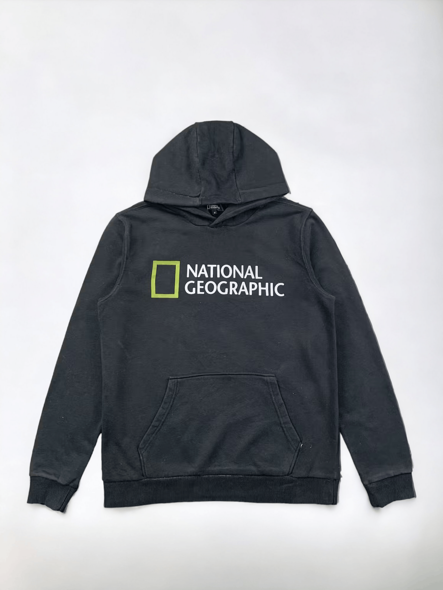 Rare National Geographic Big Logo Embossed Pullover Hoodie | Grailed