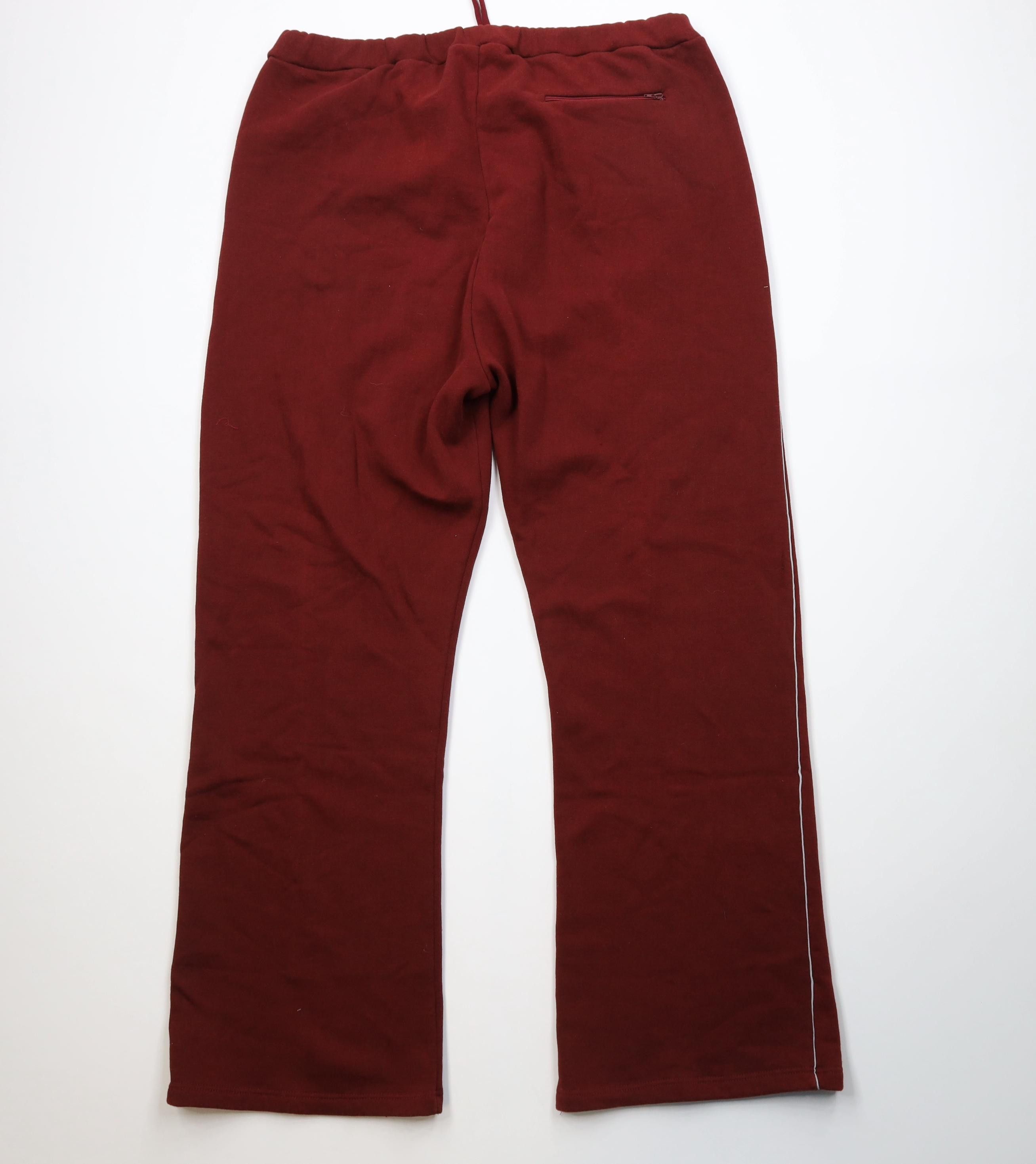 Vintage Vintage 70s 80s Streetwear Flared Wide Leg Sweatpants Red Size US 40 / EU 56 - 9 Thumbnail