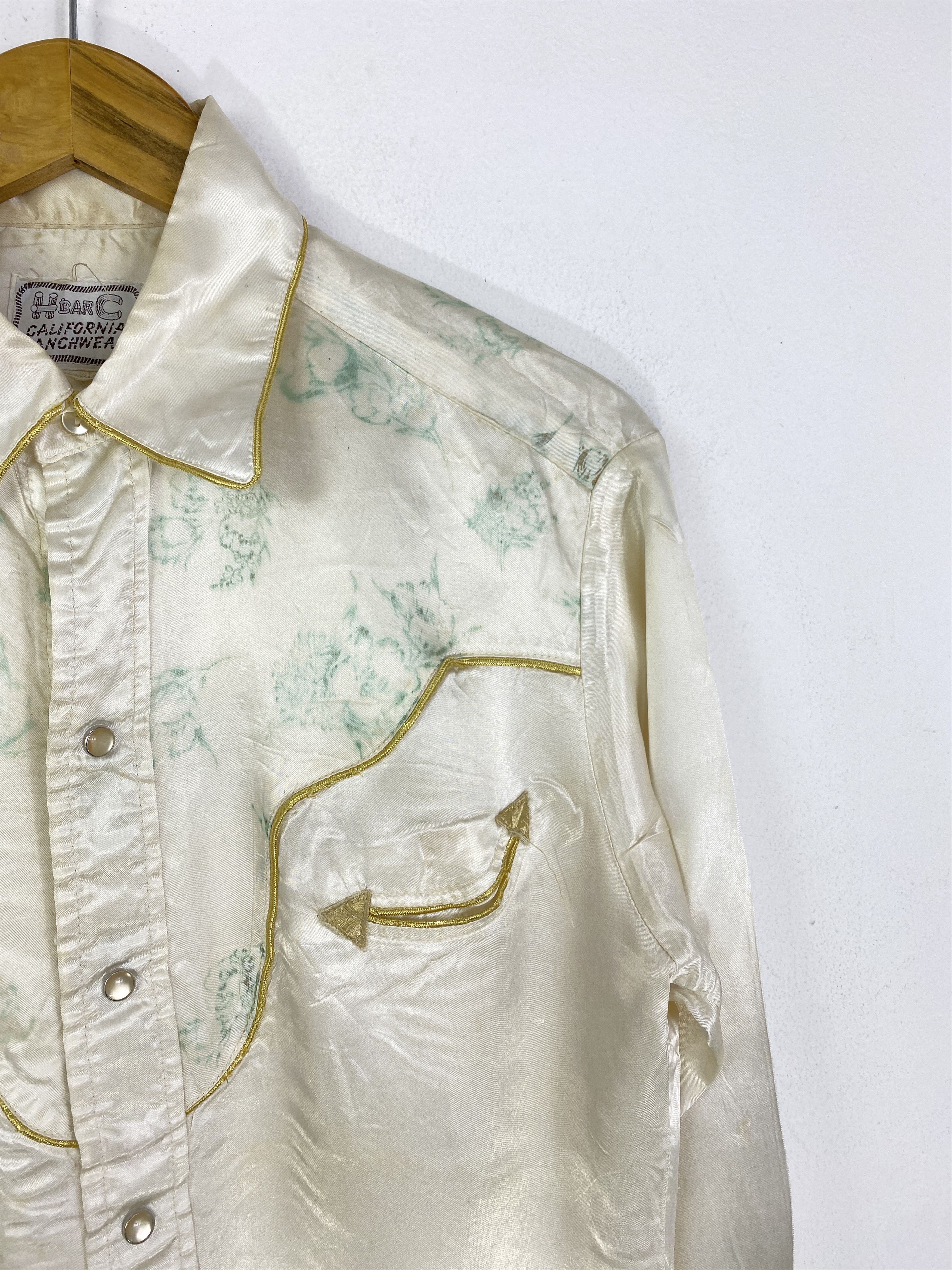 Vintage Vintage 50s H bar C Western Silk Button Up Shirt TA0711 Size US L / EU 52-54 / 3 - 7 Thumbnail