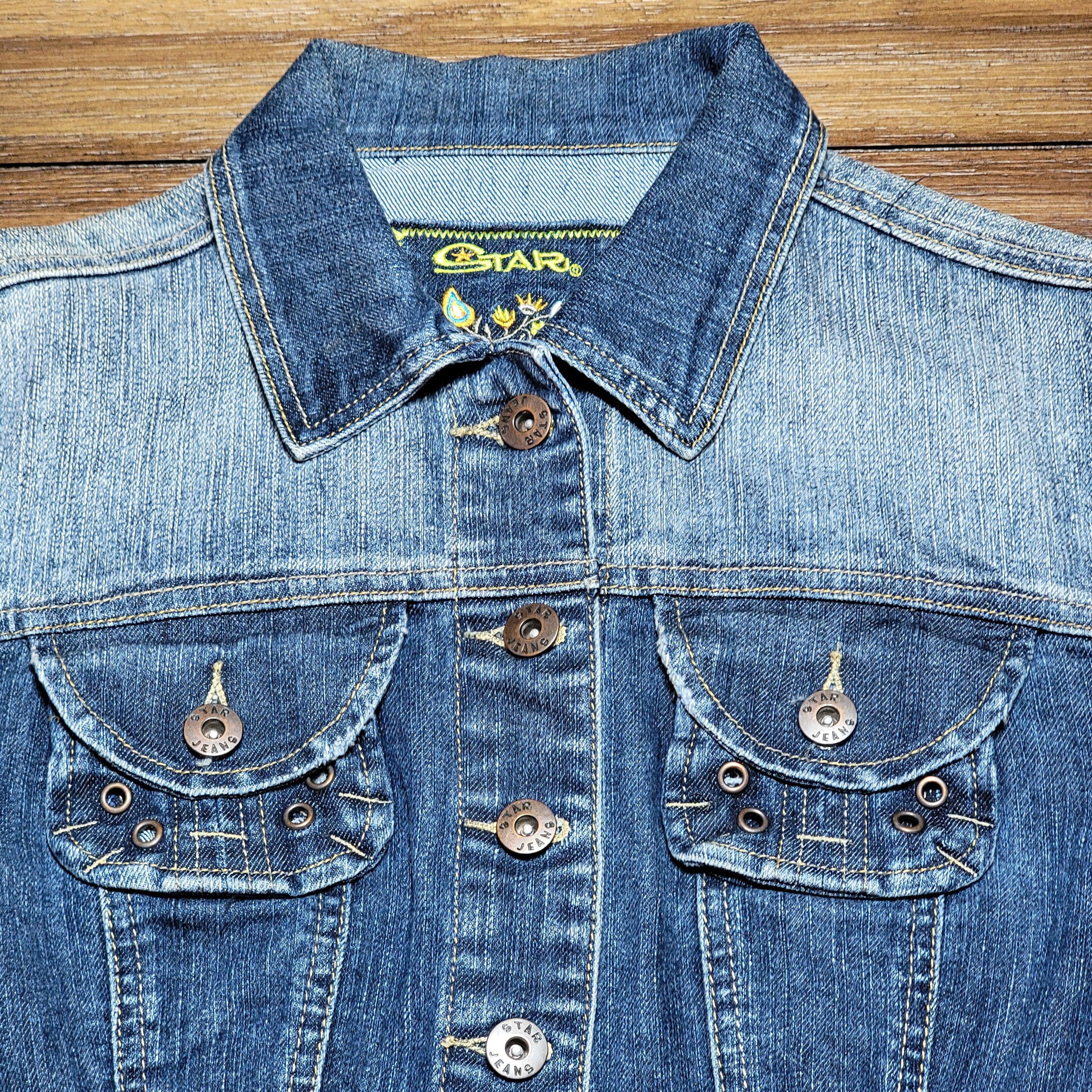 Other Star Jeans Denim Crop Jacket - Size Small Size S / US 4 / IT 40 - 2 Thumbnail