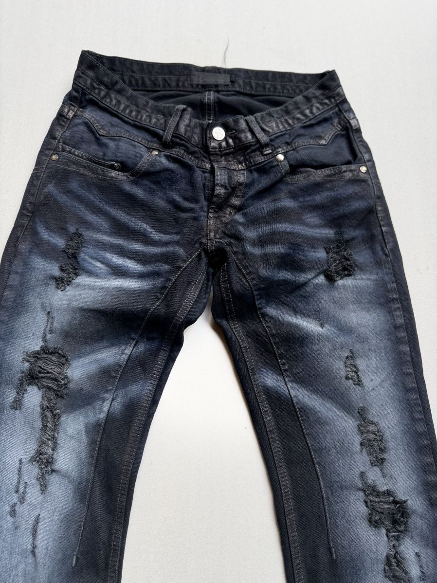 5351 POUR LES HOMMES JACKROSE/ LUV MAISON distressed flare jeans Size US 29 - 2 Thumbnail