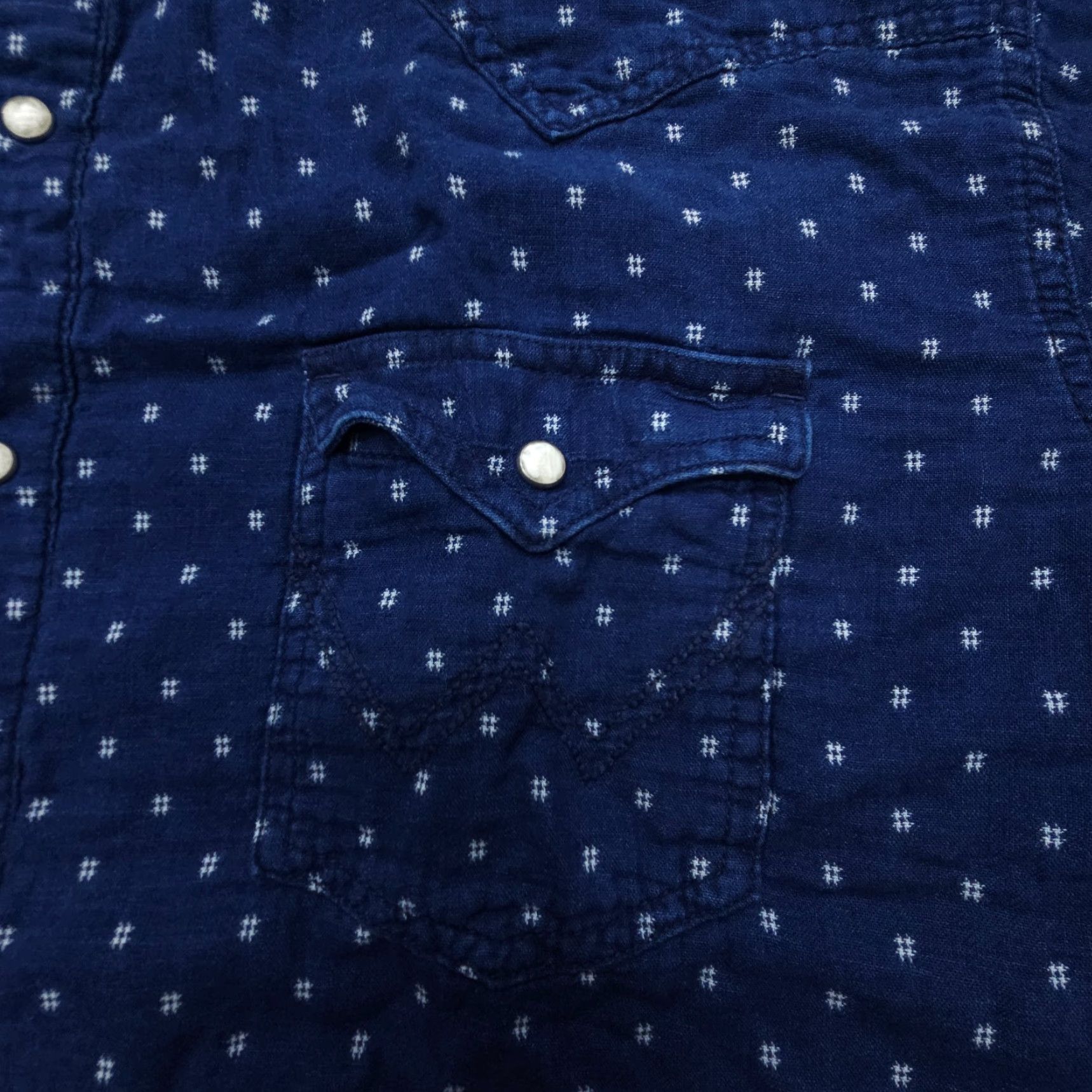 Wrangler VINTAGE Wrangler Retro Flannel Pearl Snap Shirt Mens 2XL Blue Western Print Rodeo Lined Size US XXL / EU 58 / 5 - 6 Thumbnail