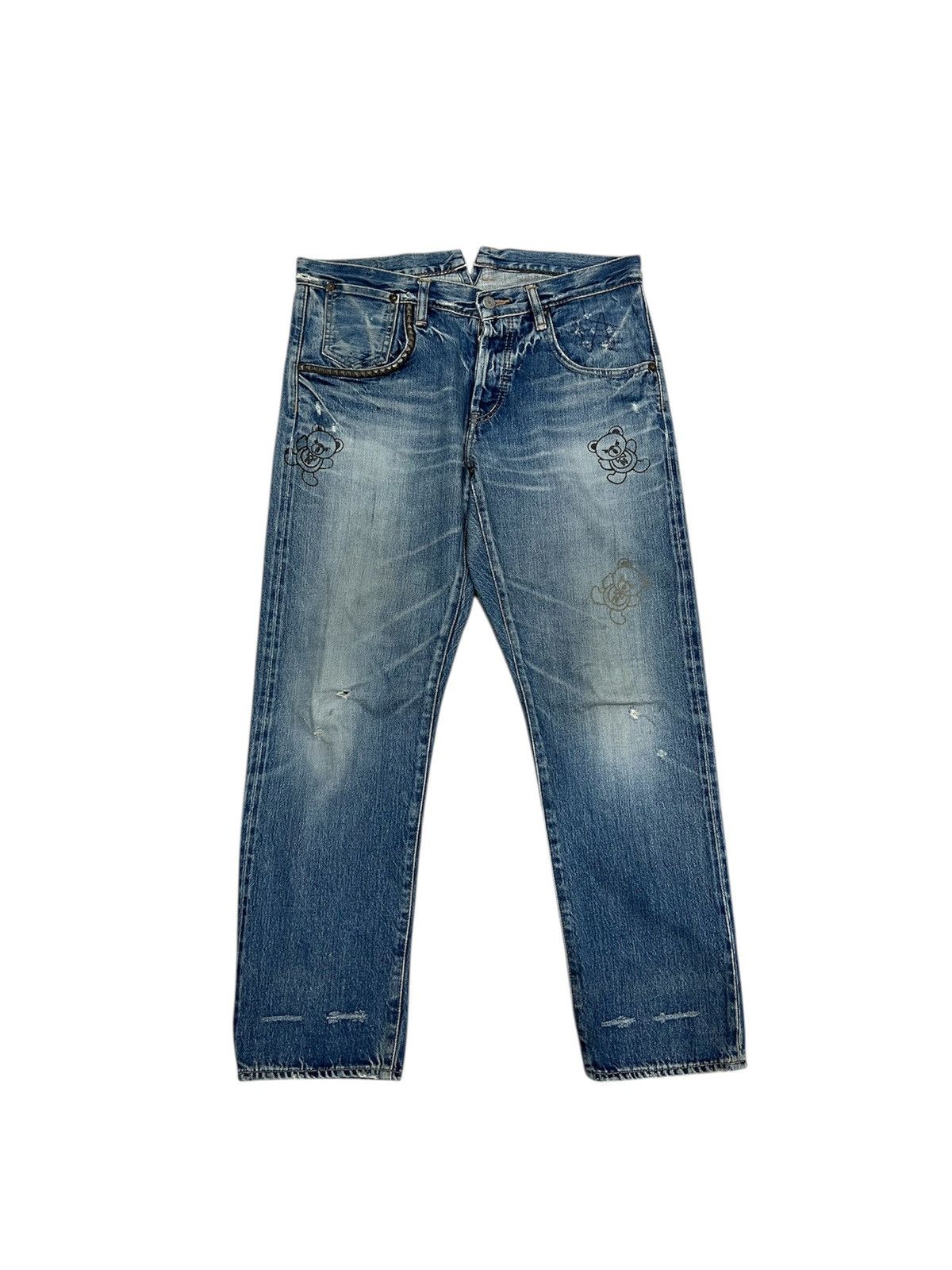 Hysteric Glamour HYSTERIC GLAMOUR SELVEDGE DISTRESSED DENIM Size US 31 - 1 Thumbnail