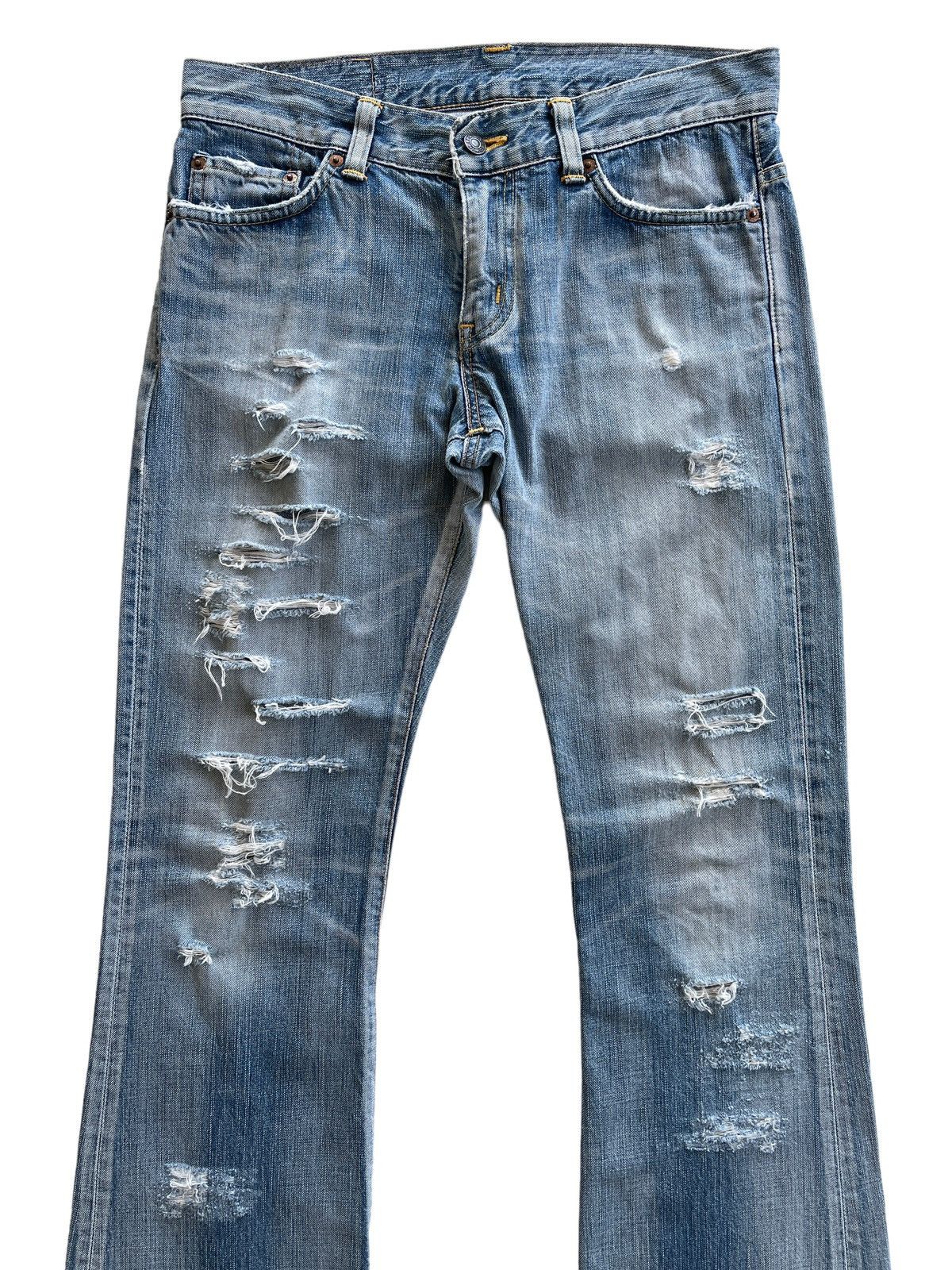 Vintage Vintage edwin Distressed Flare Jeans Size US 31 - 4 Thumbnail