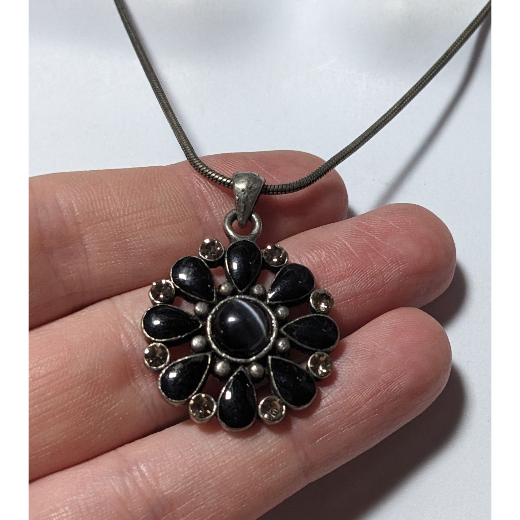 Other Gothic Floral Cateye Gem Pendant Necklace Size ONE SIZE - 9 Thumbnail