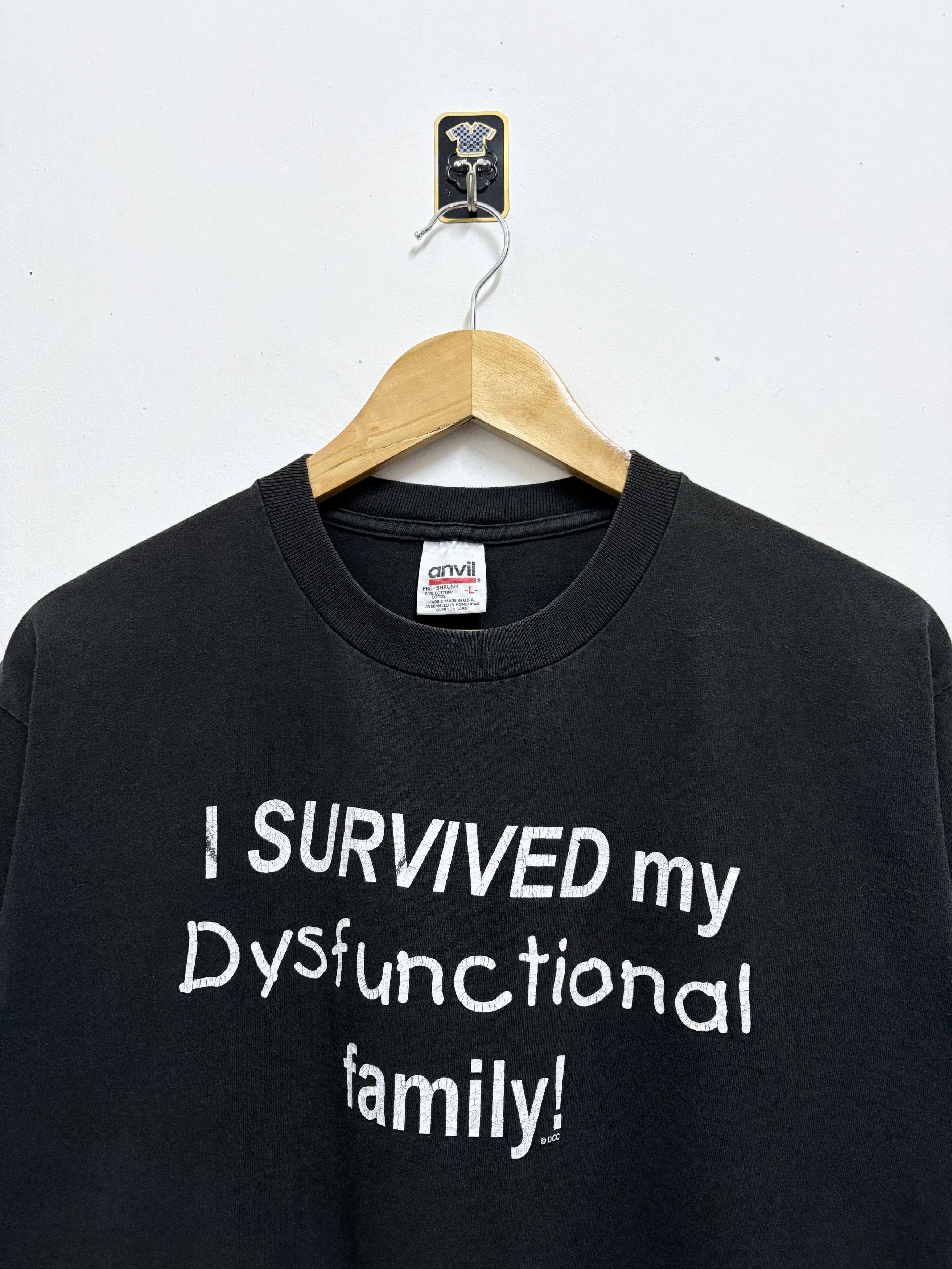 Vintage Vintage 90's Statement - Dysfunctional Family T-Shirt Size US M / EU 48-50 / 2 - 3 Thumbnail
